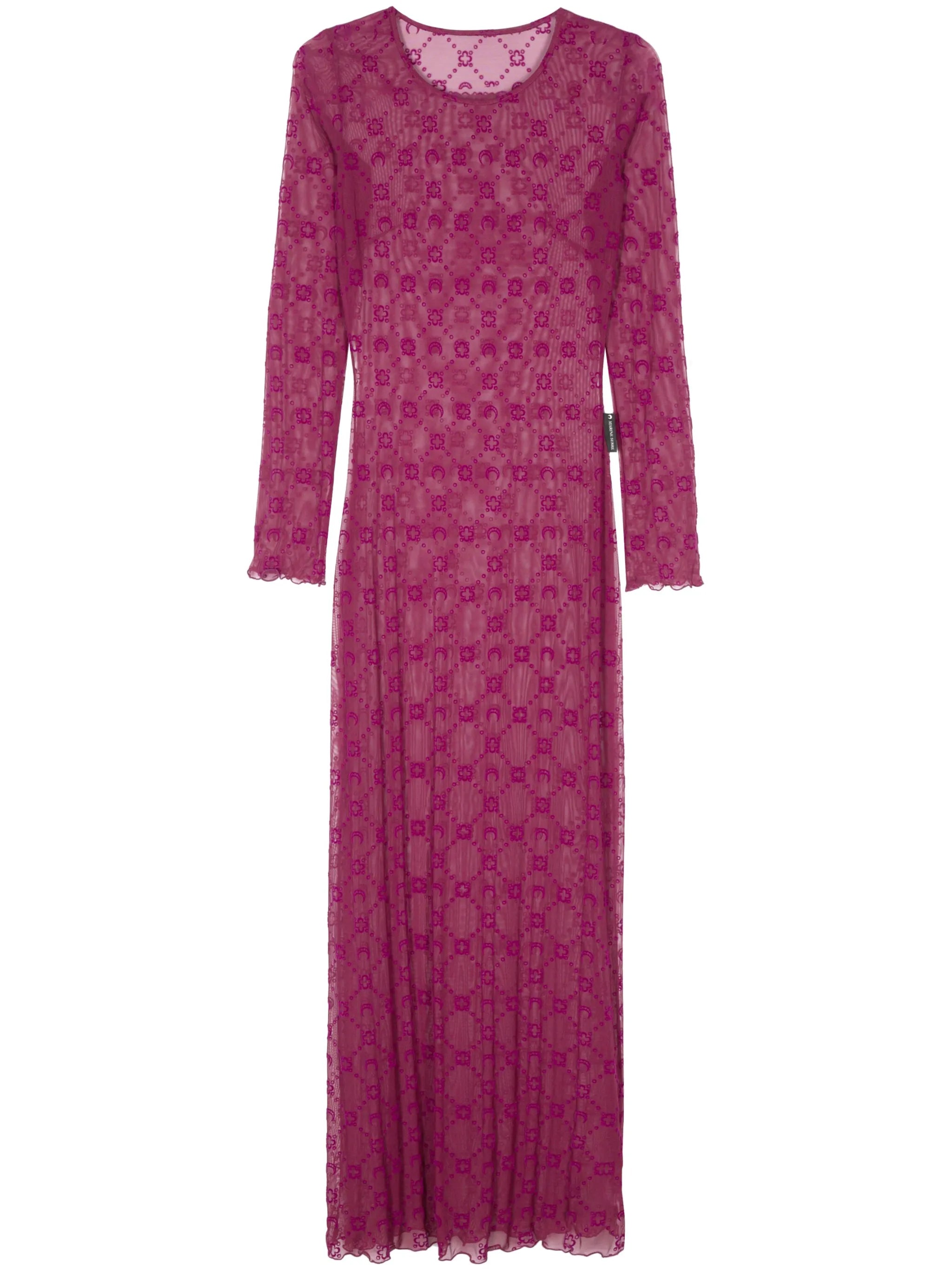 Moonogram mesh maxi dress