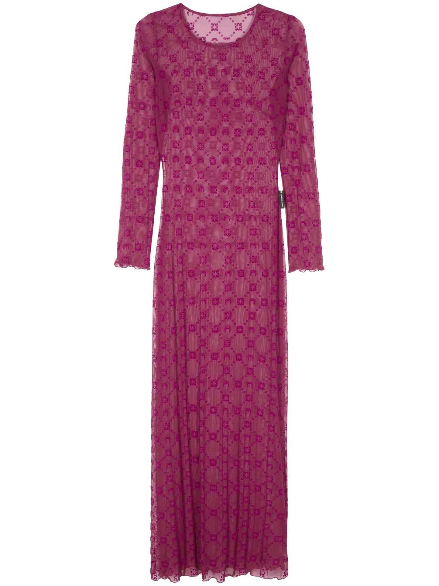 Moonogram mesh maxi dress