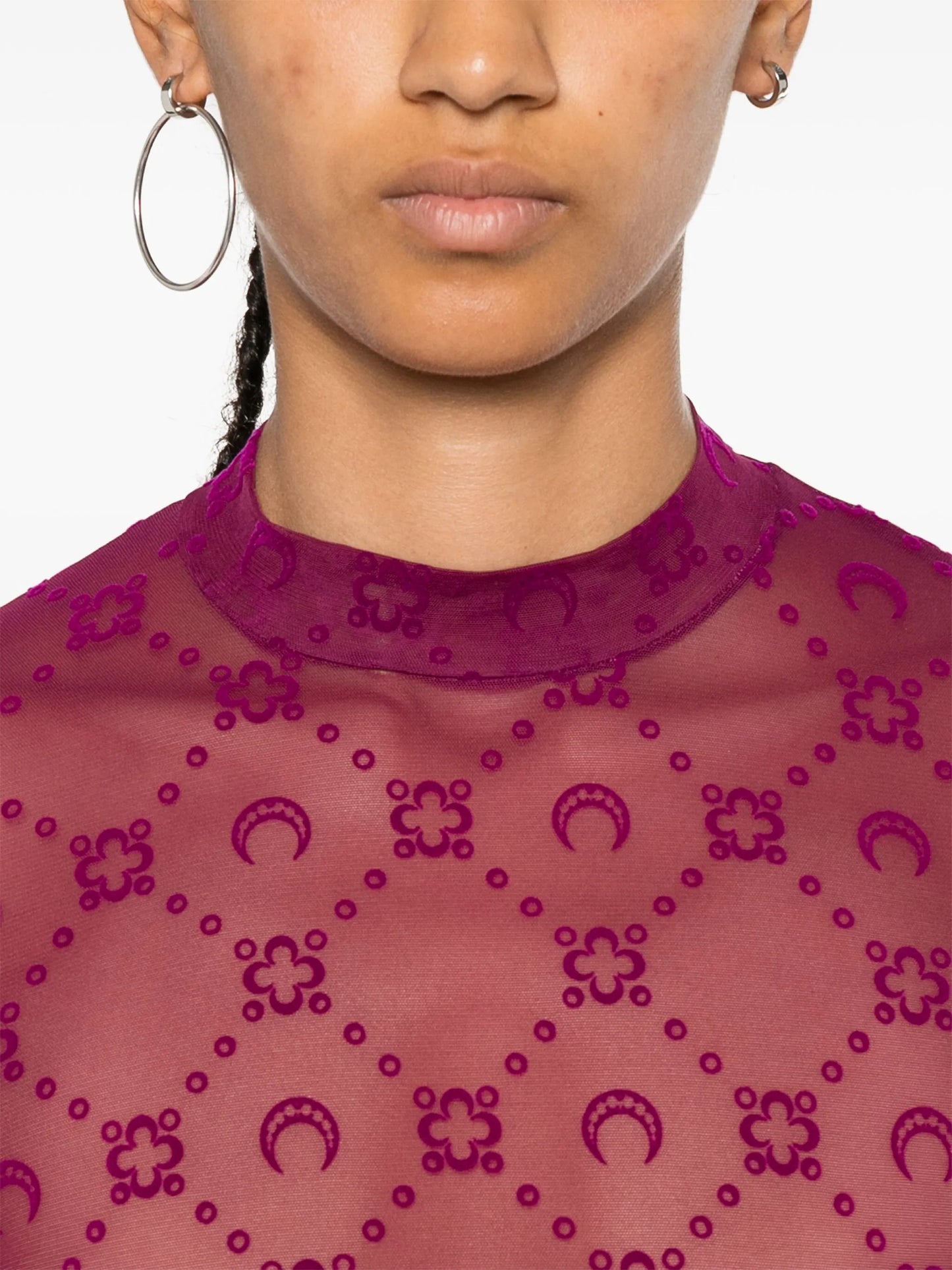 Moonogram mesh top