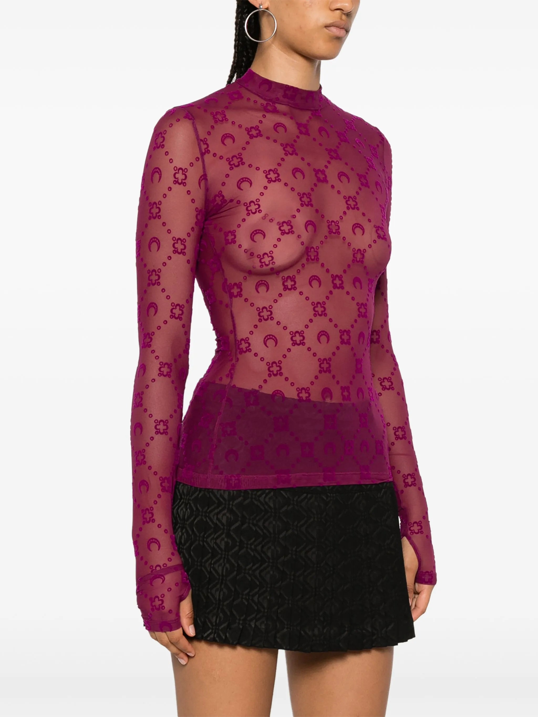 Moonogram mesh top