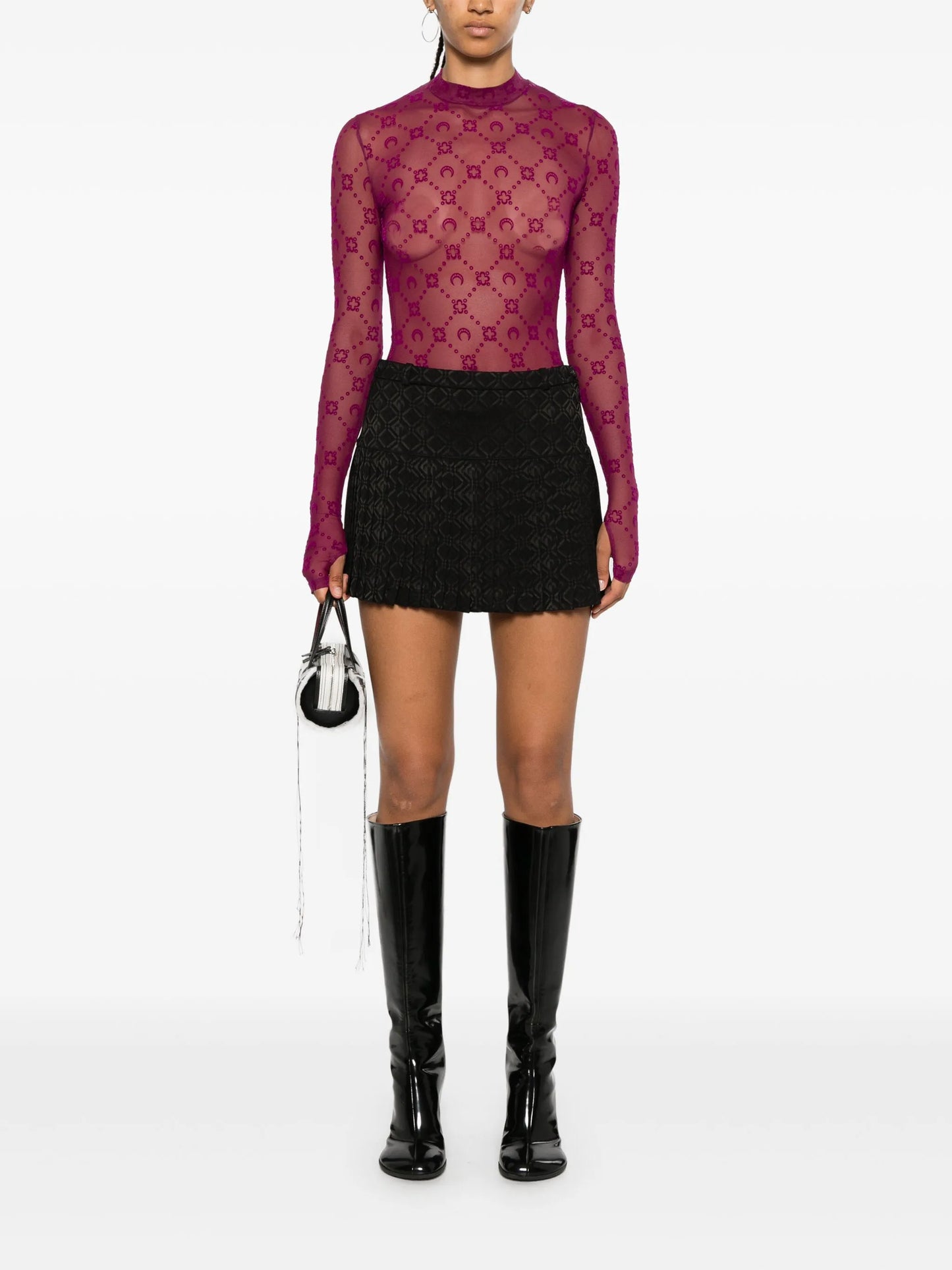 Moonogram mesh top