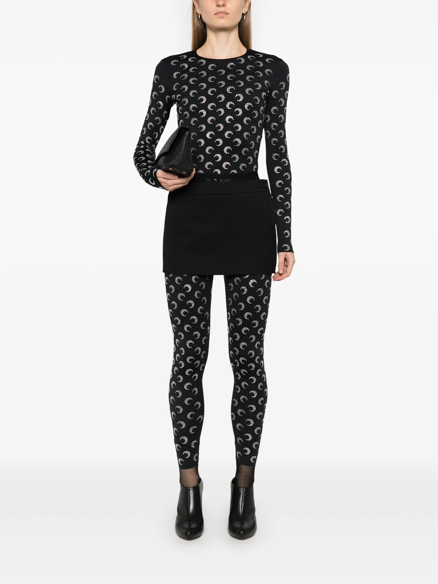 Crescent Moon strass-embellished top