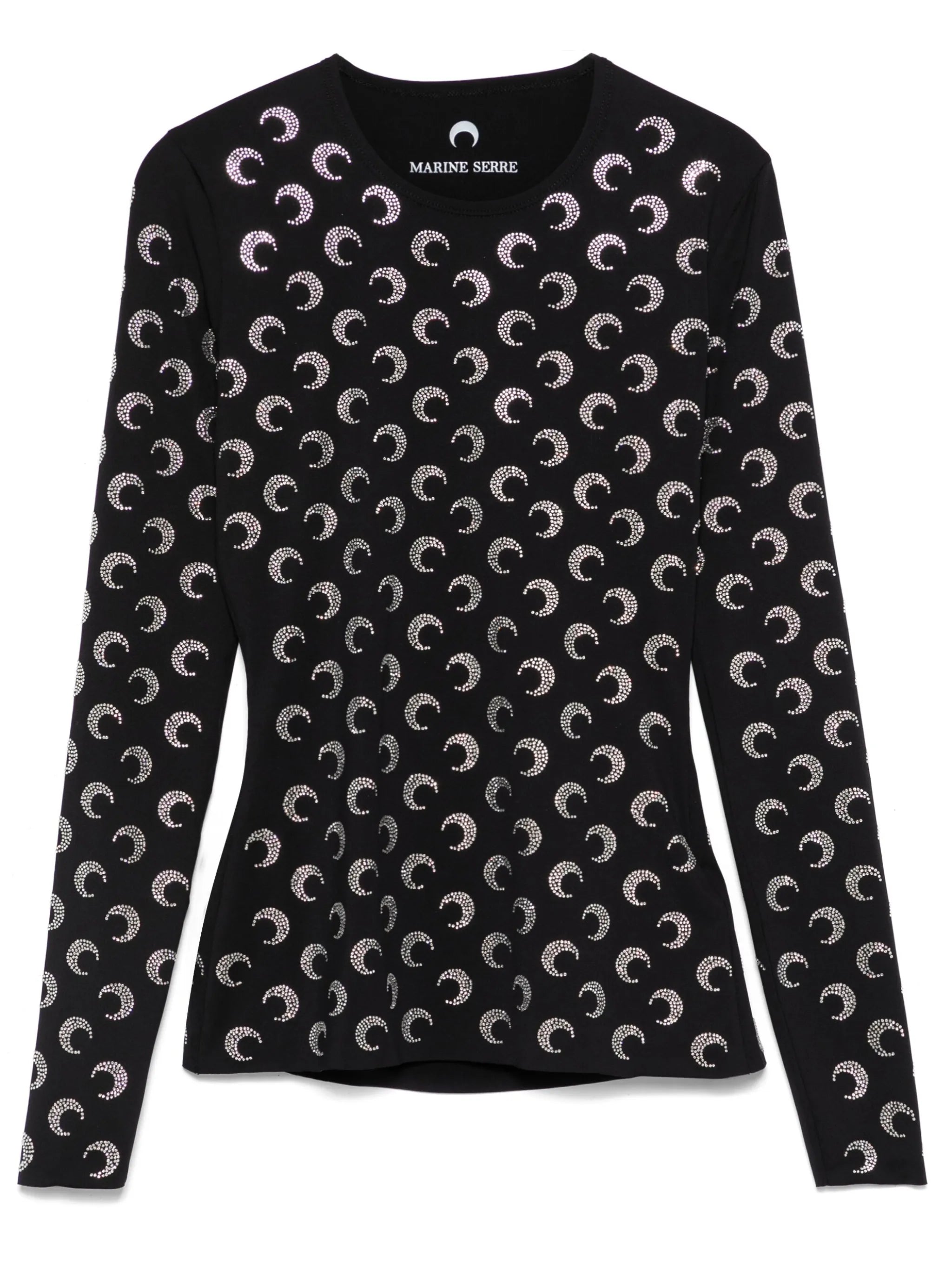 Crescent Moon strass-embellished top