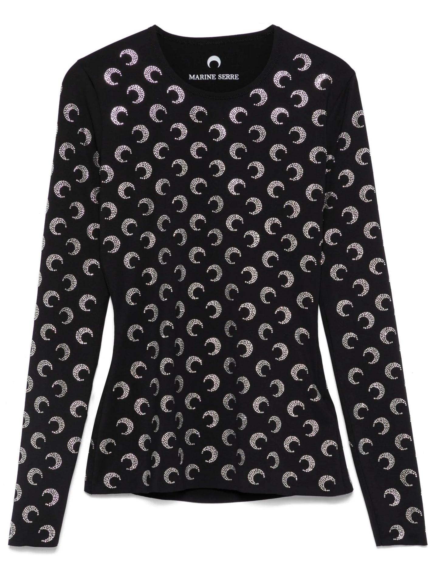 Crescent Moon strass-embellished top