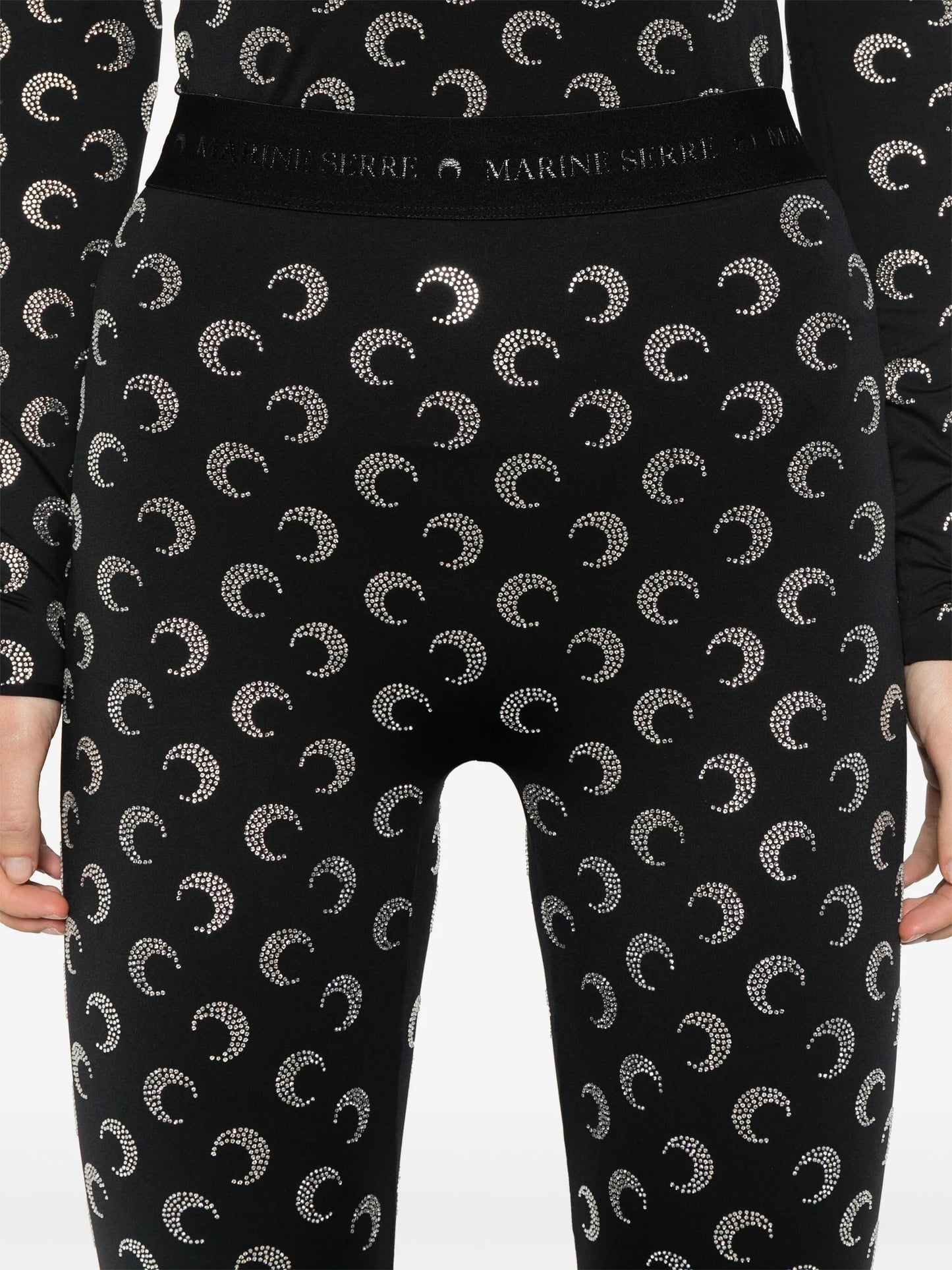 Crescent Moon-embellished leggings