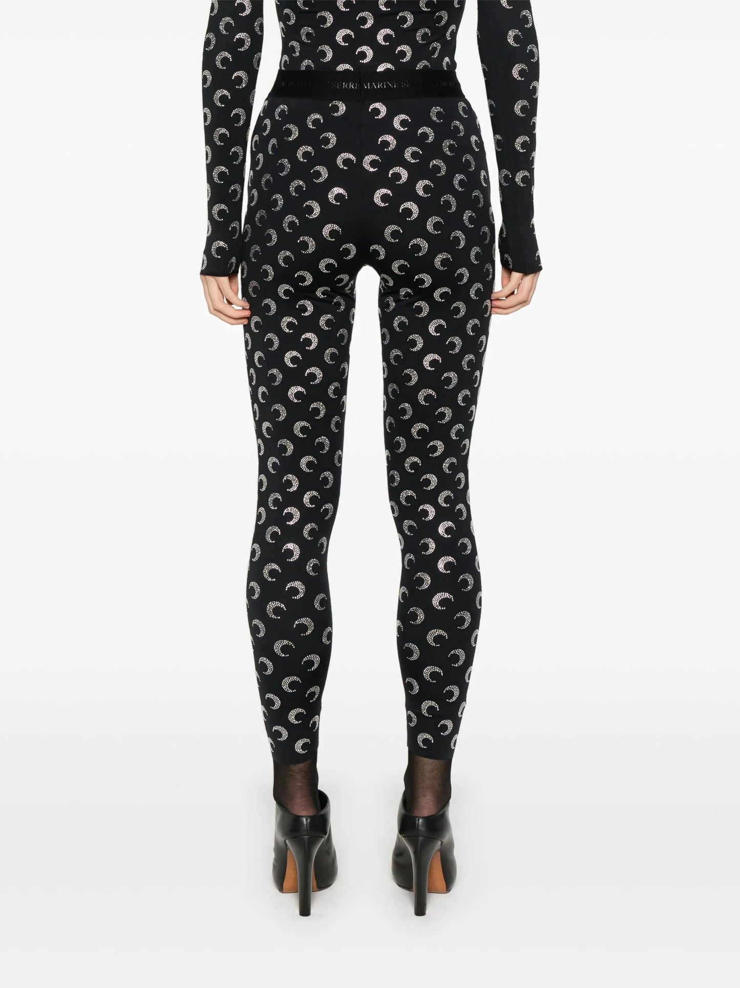 Crescent Moon-embellished leggings