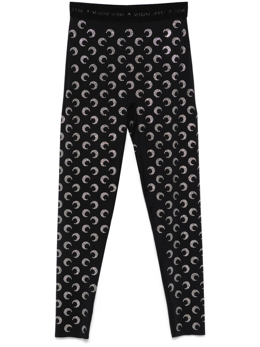 Crescent Moon-embellished leggings