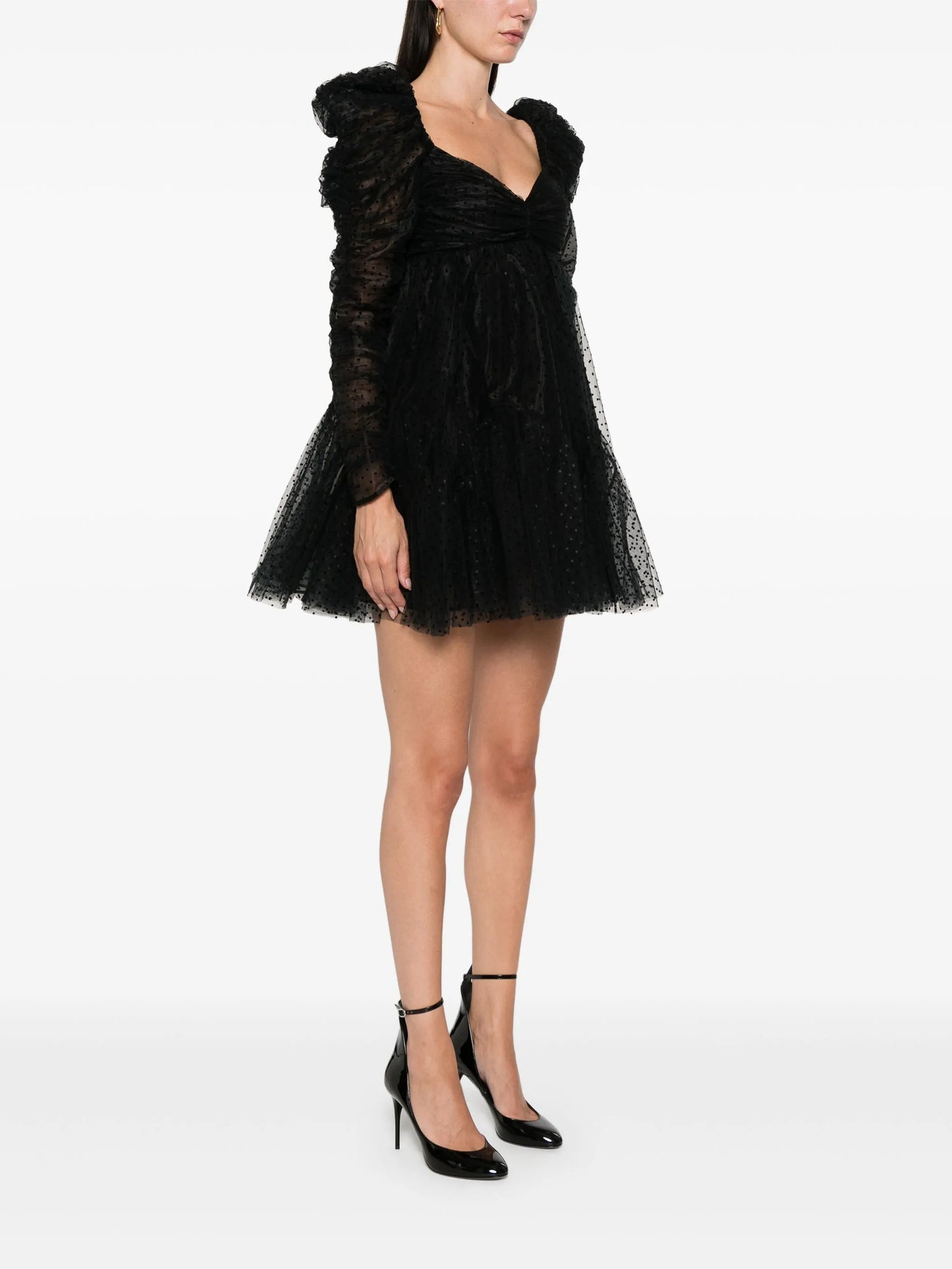 ruched mini dress