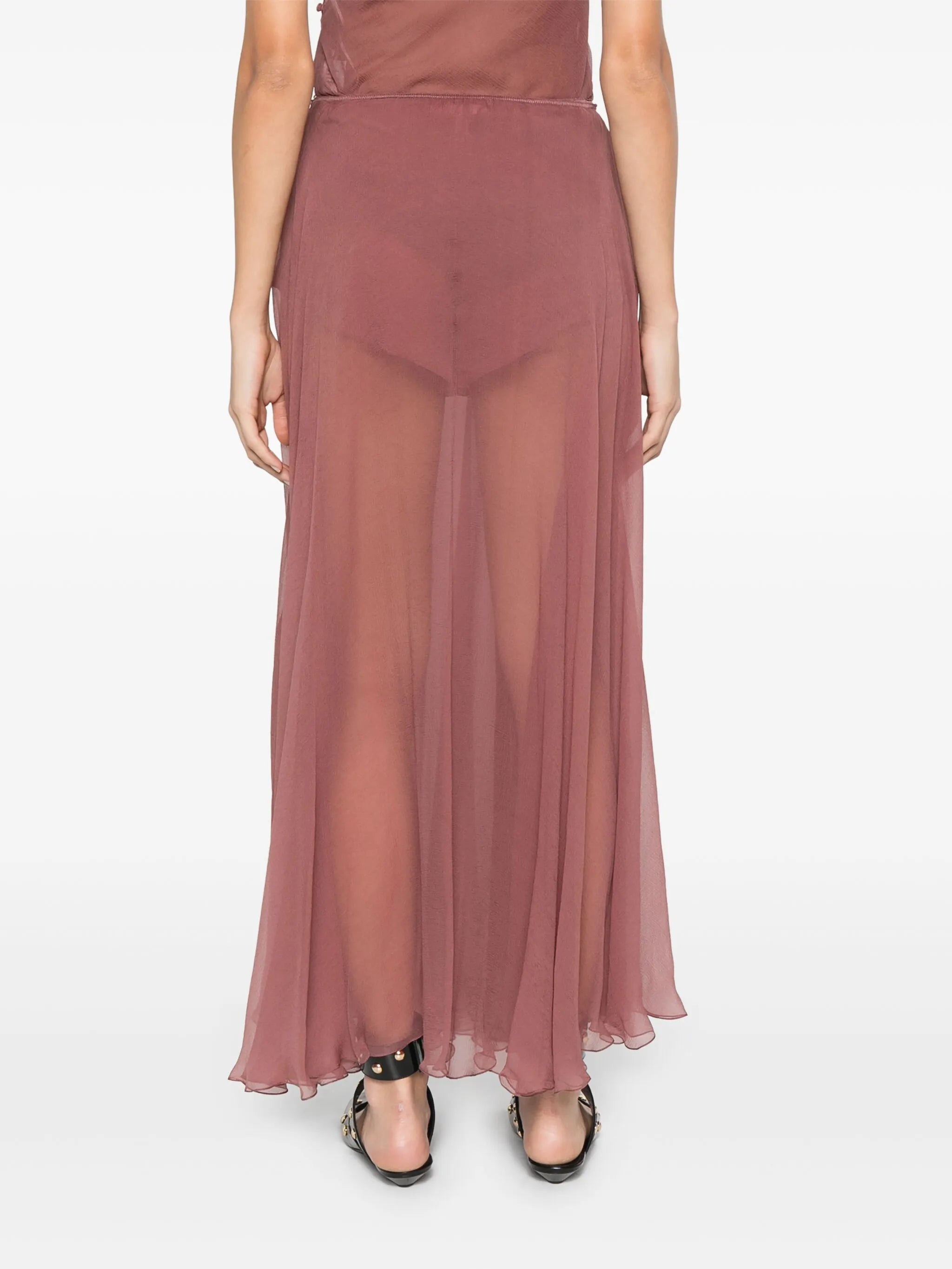 Flou midi skirt