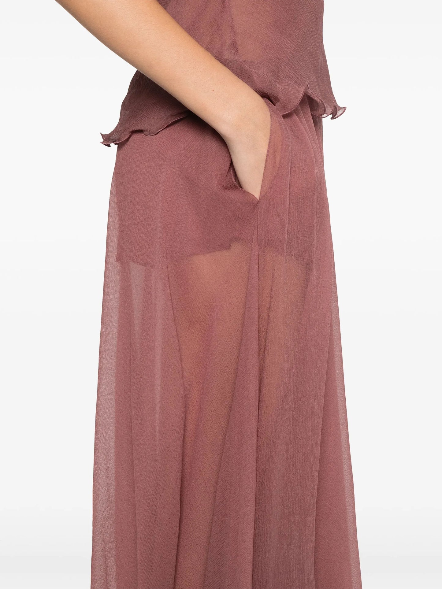 Flou midi skirt