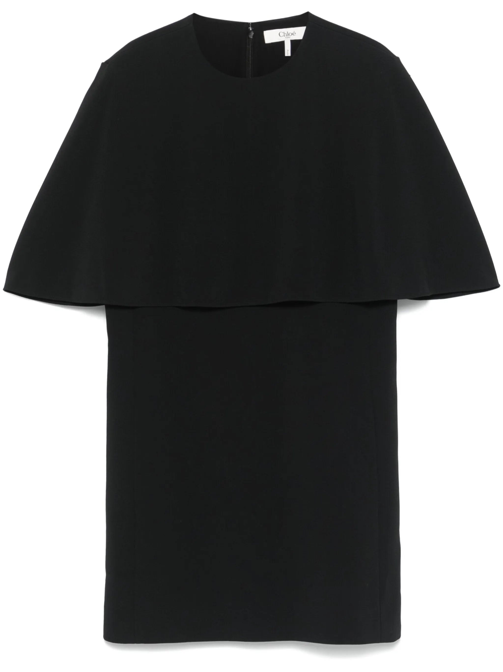crepe cape mini dress