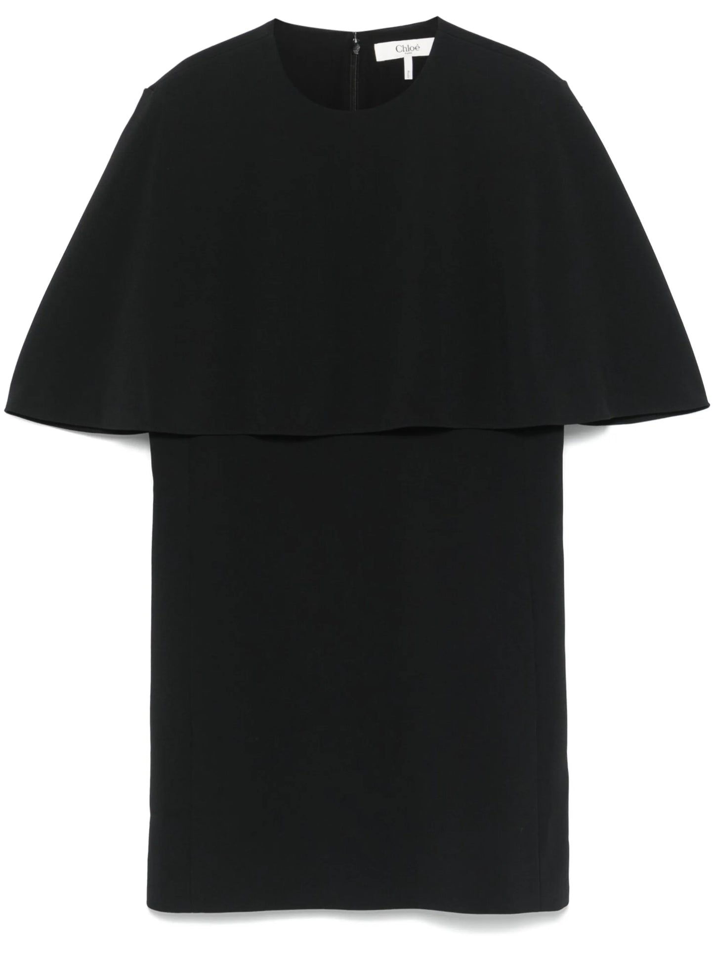 crepe cape mini dress