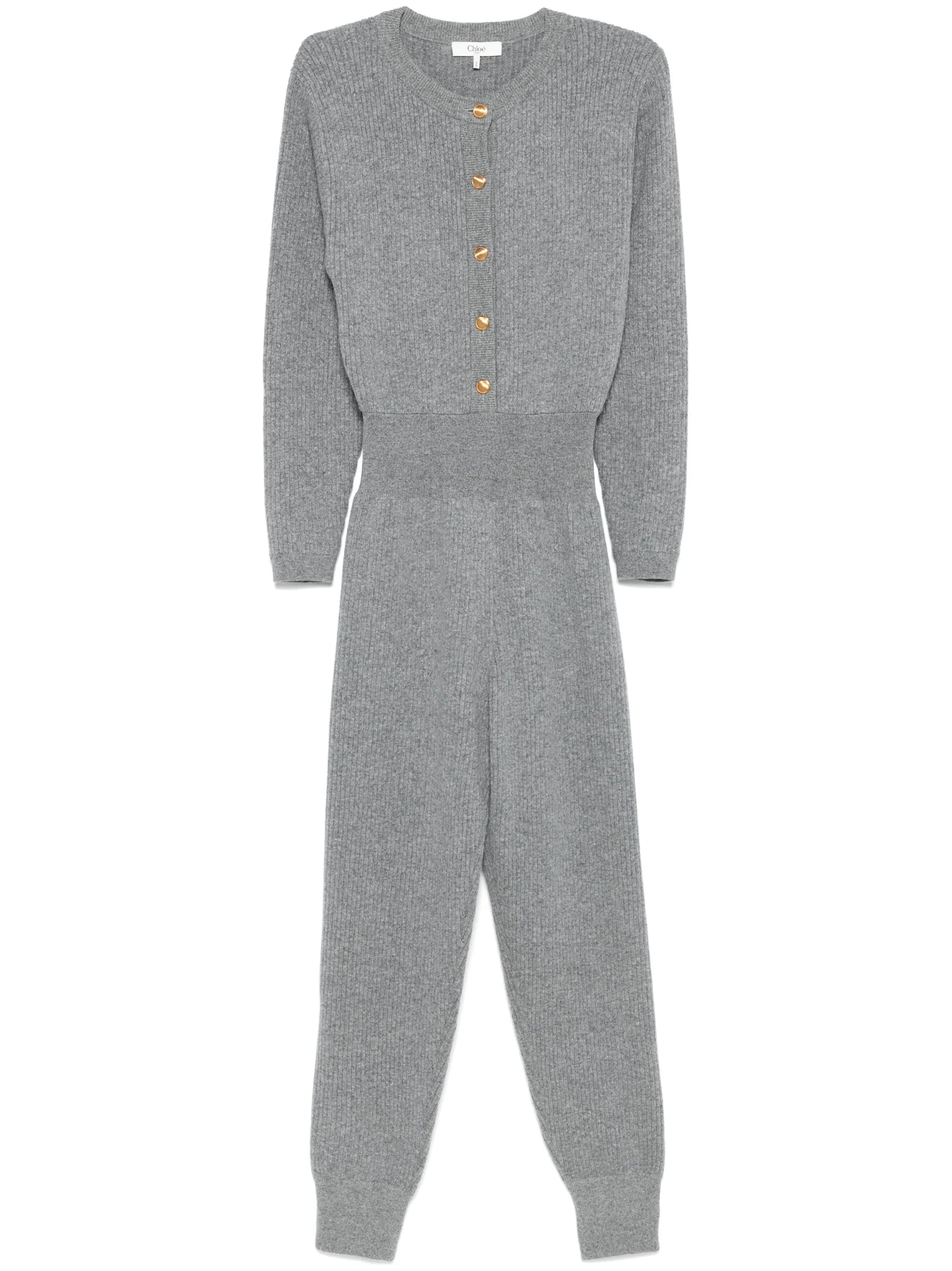 ribbed-knit jumpsuit