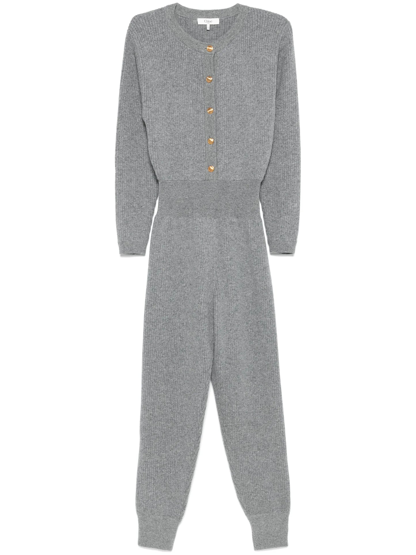 ribbed-knit jumpsuit