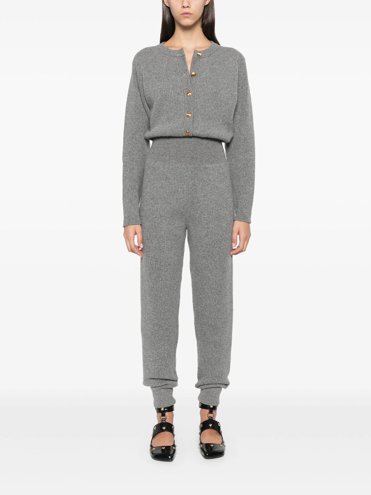 ribbed-knit jumpsuit