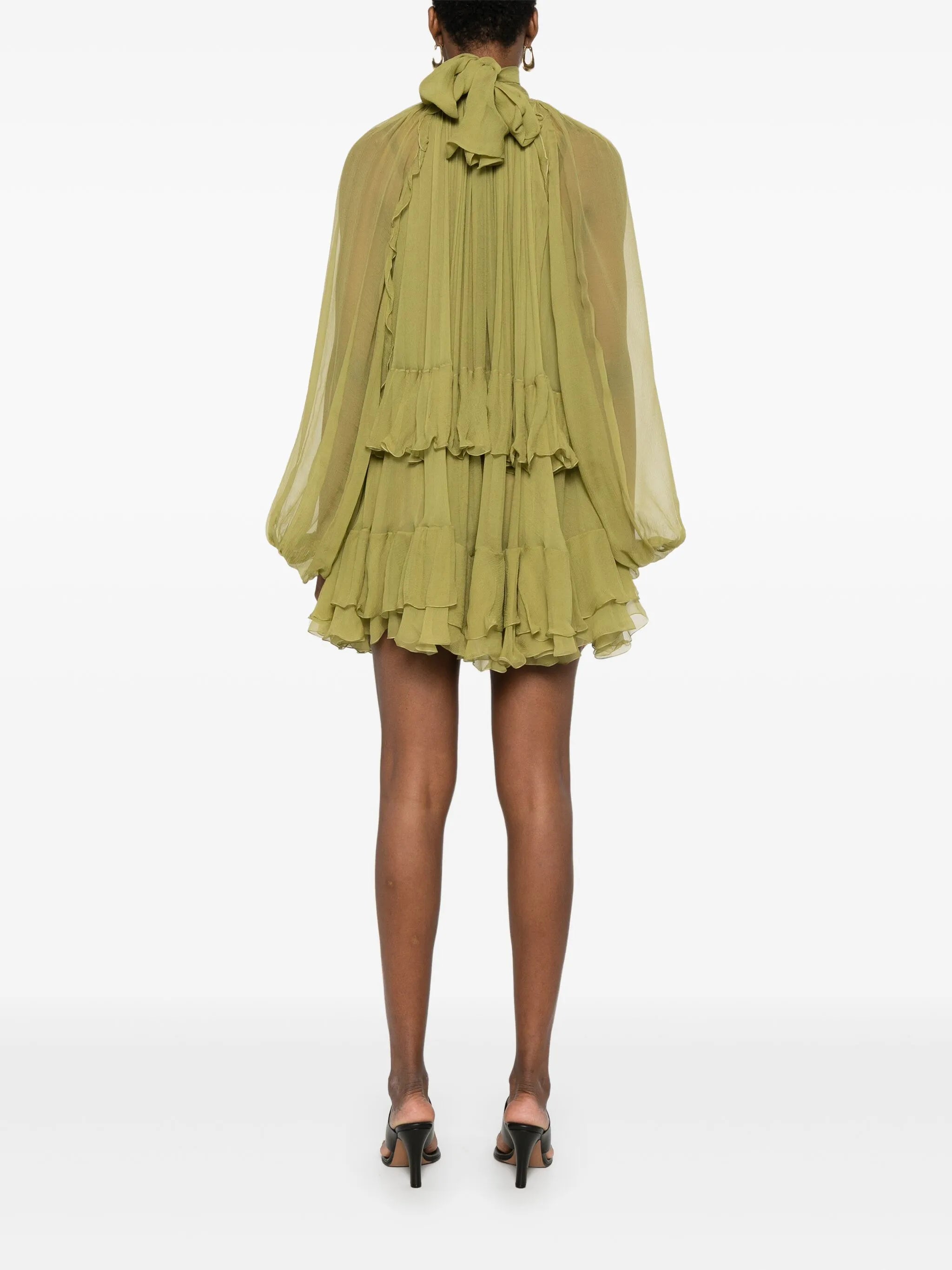 ruffled mini dress