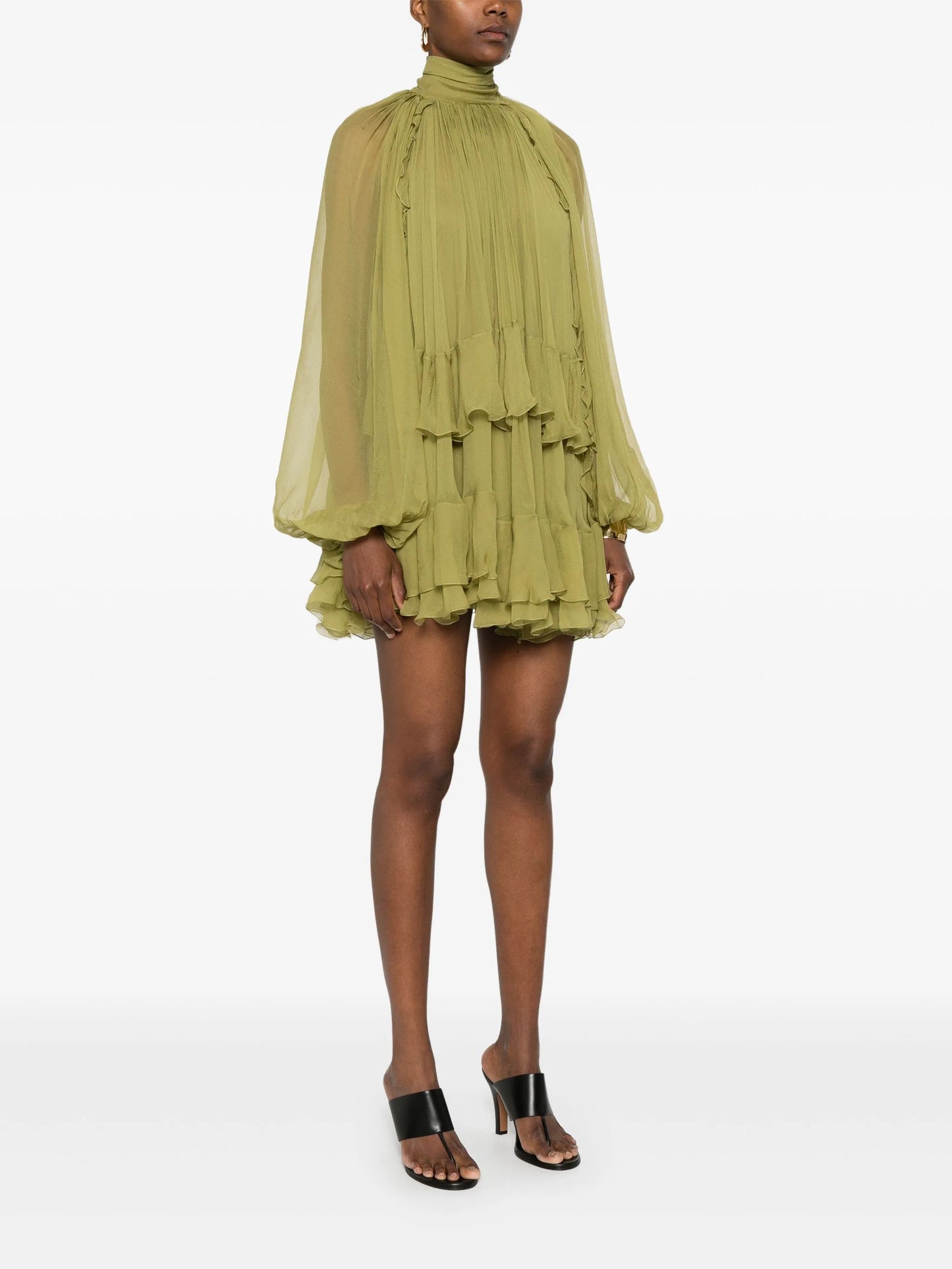 ruffled mini dress