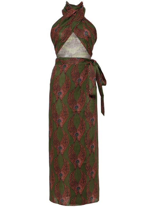 Ravello abstract-print skirt set