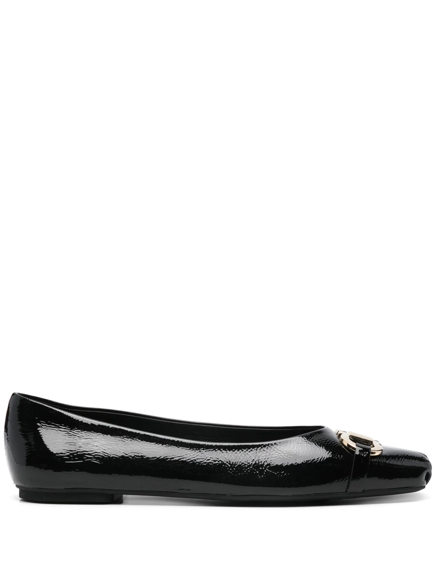Gancini-buckle ballerina shoes