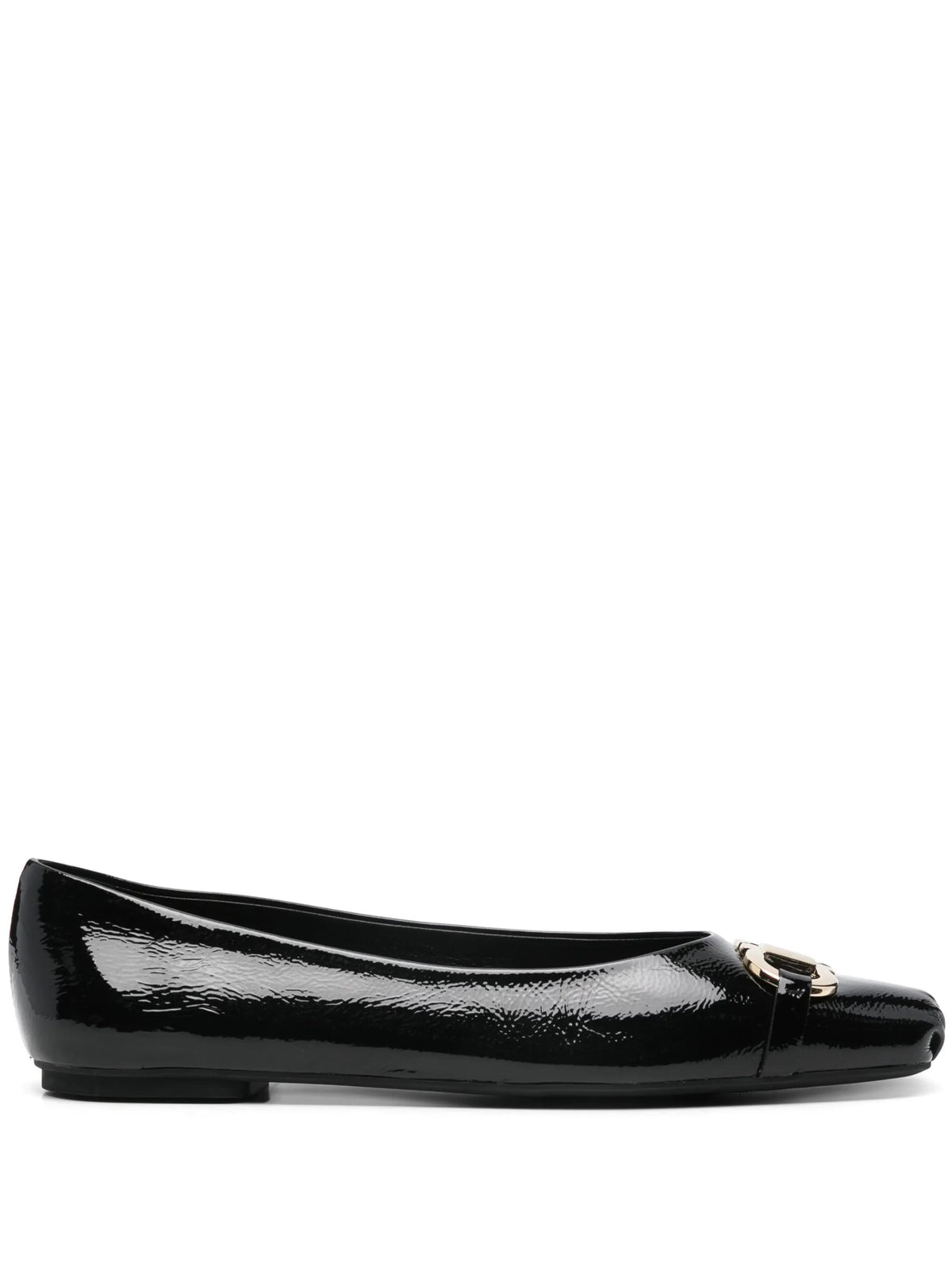 Gancini-buckle ballerina shoes