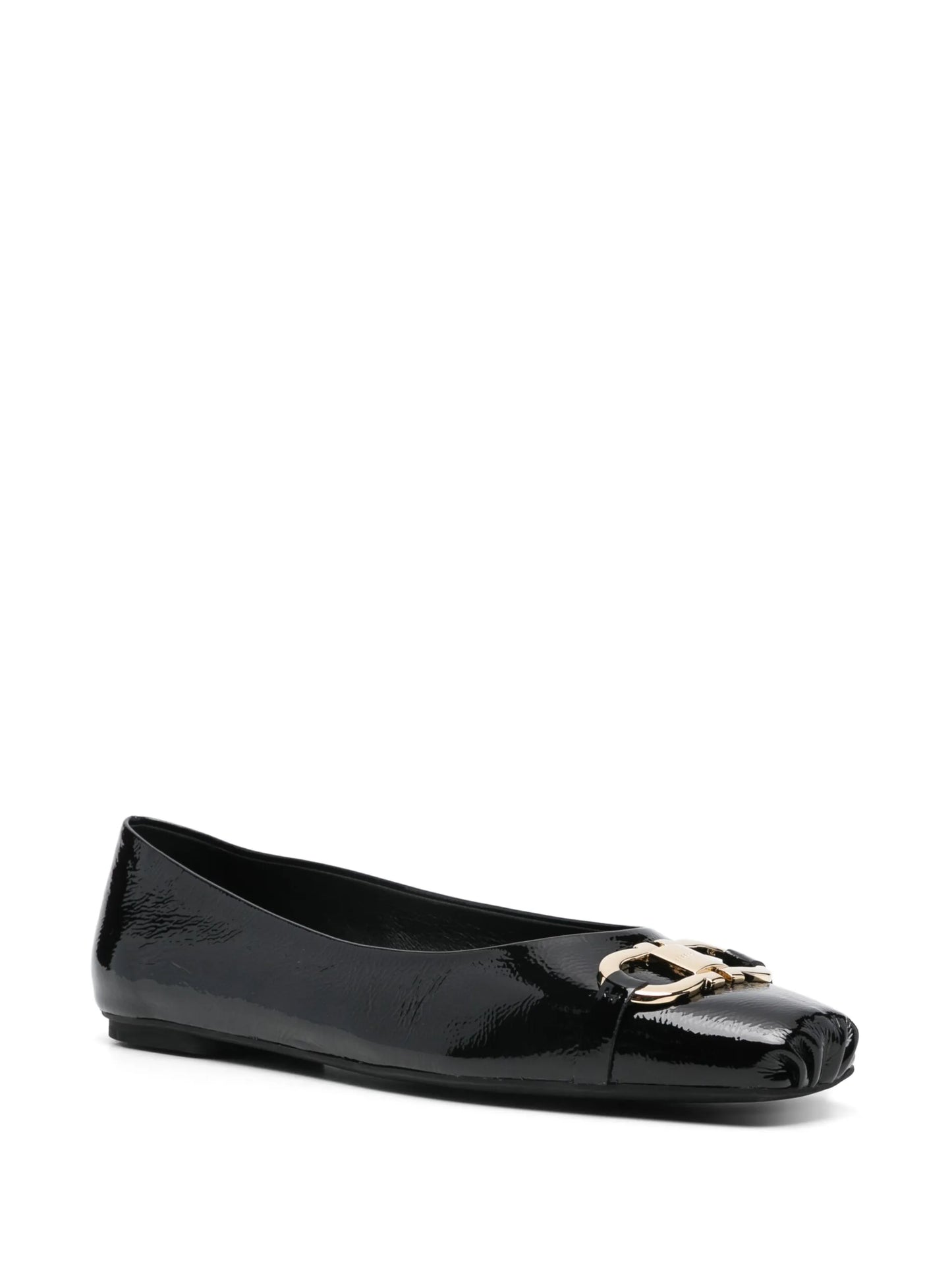 Gancini-buckle ballerina shoes
