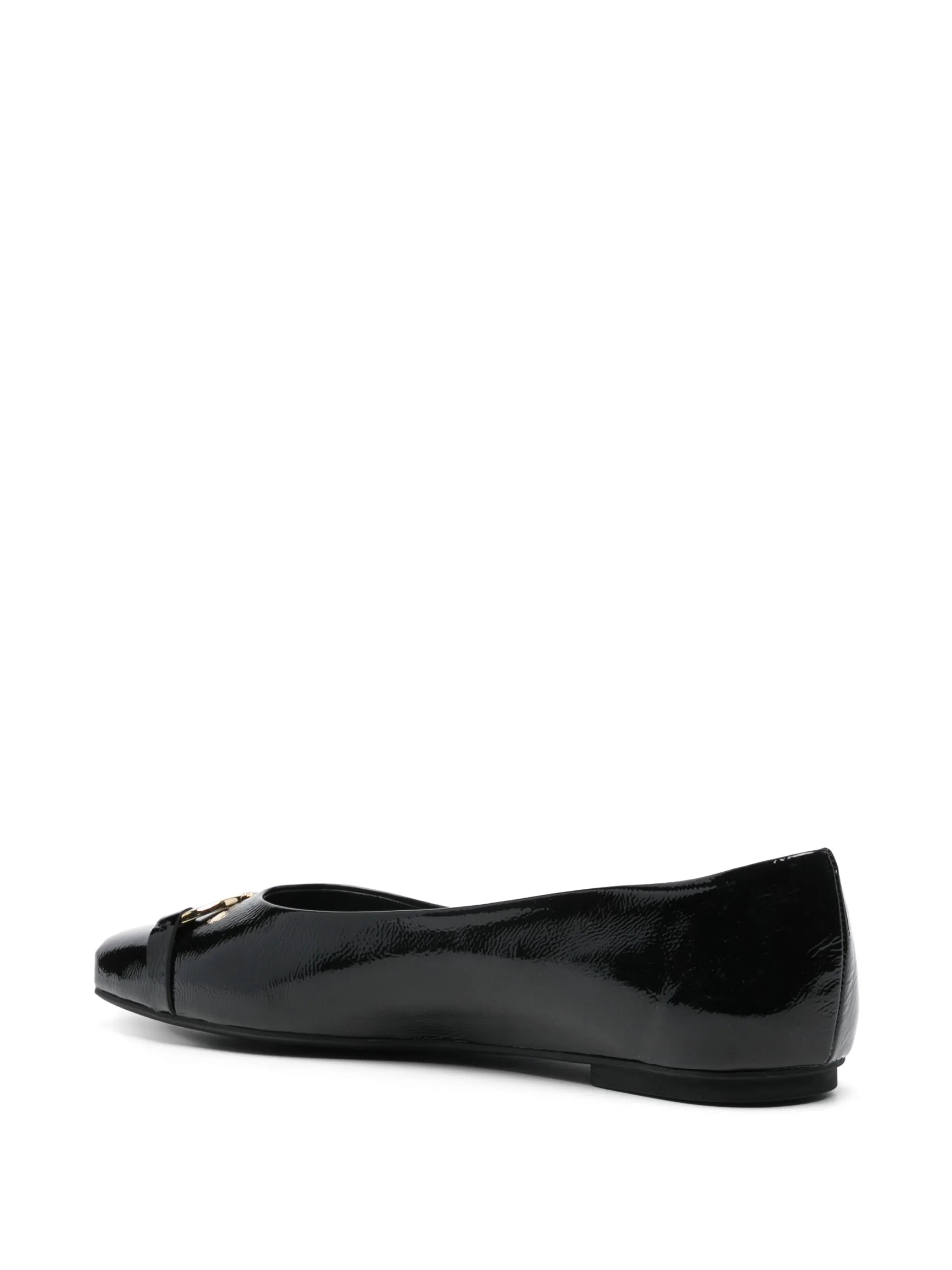 Gancini-buckle ballerina shoes