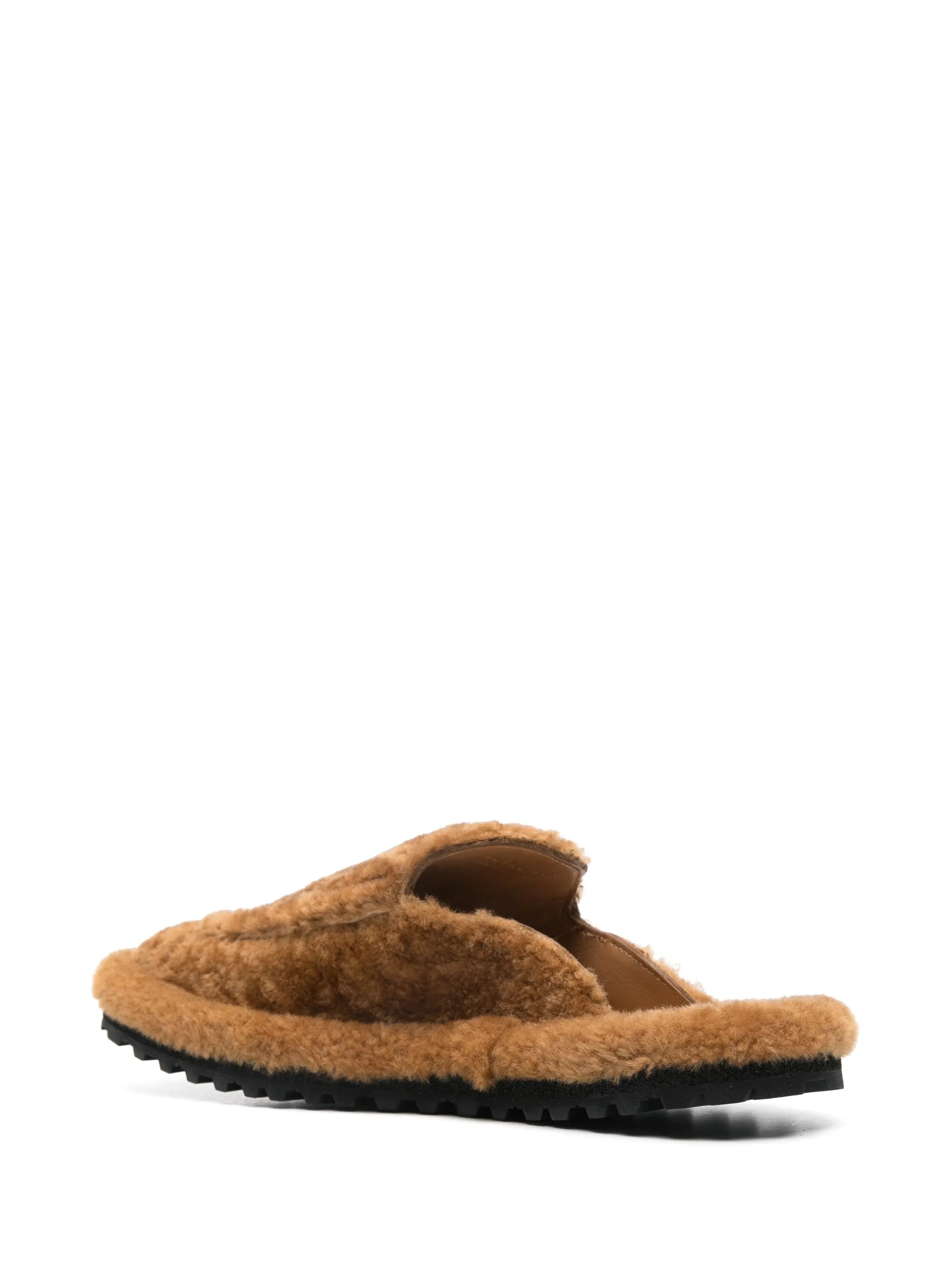 faux-fur slippers