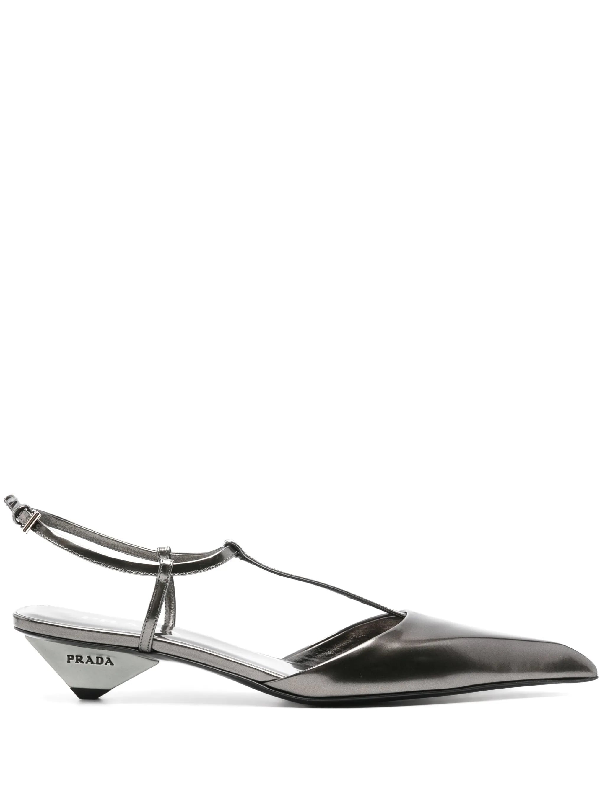 35mm metallic-finish pumps