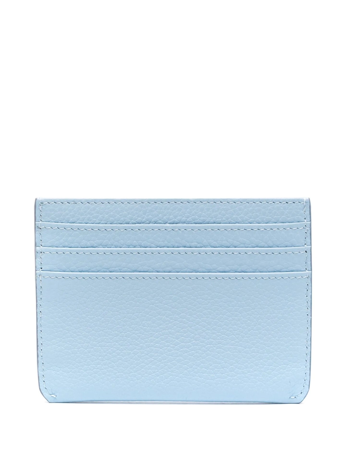 logo-embroidered leather card holder