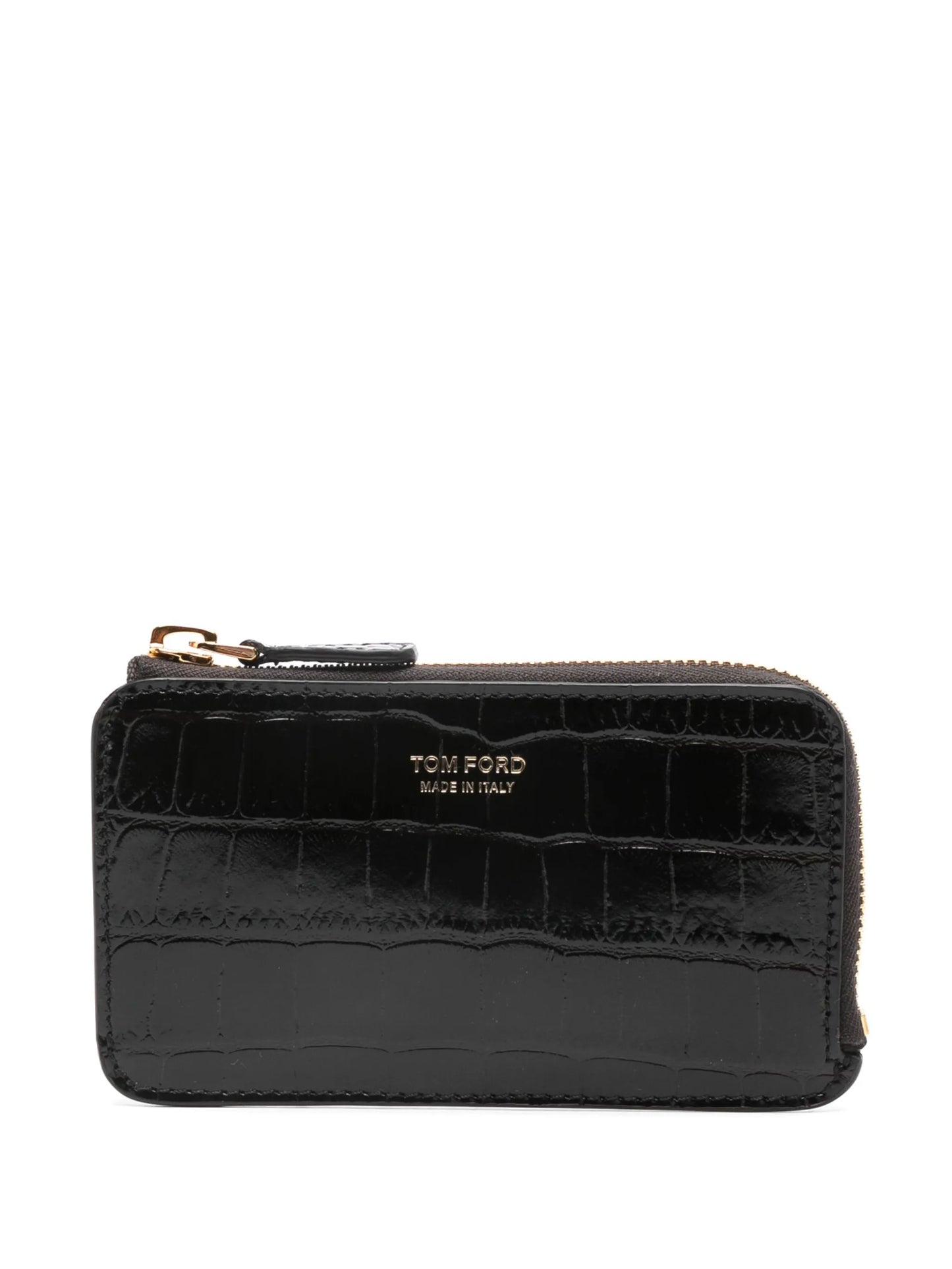 logo-stamp leather card holder