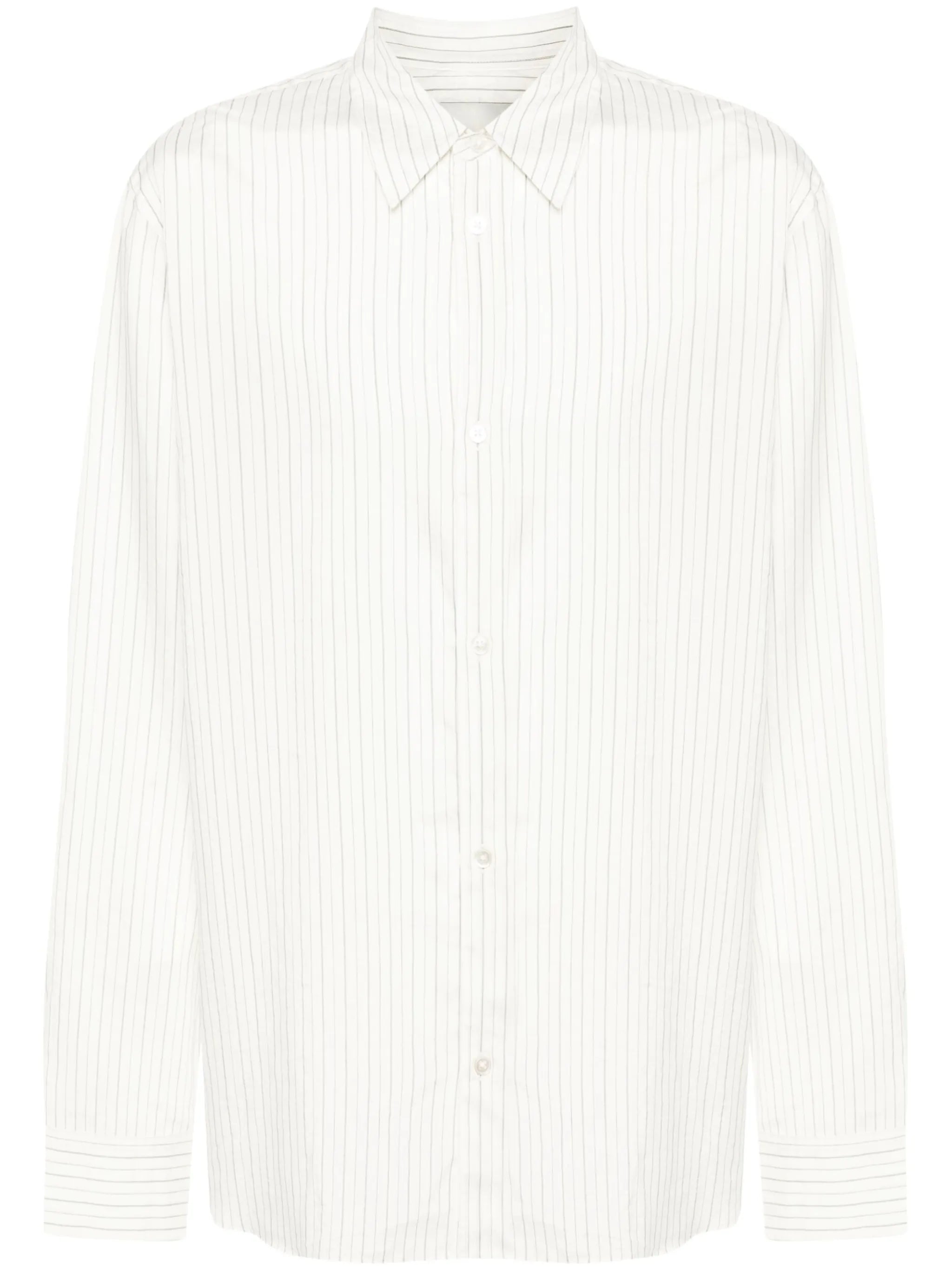 striped silk shirt