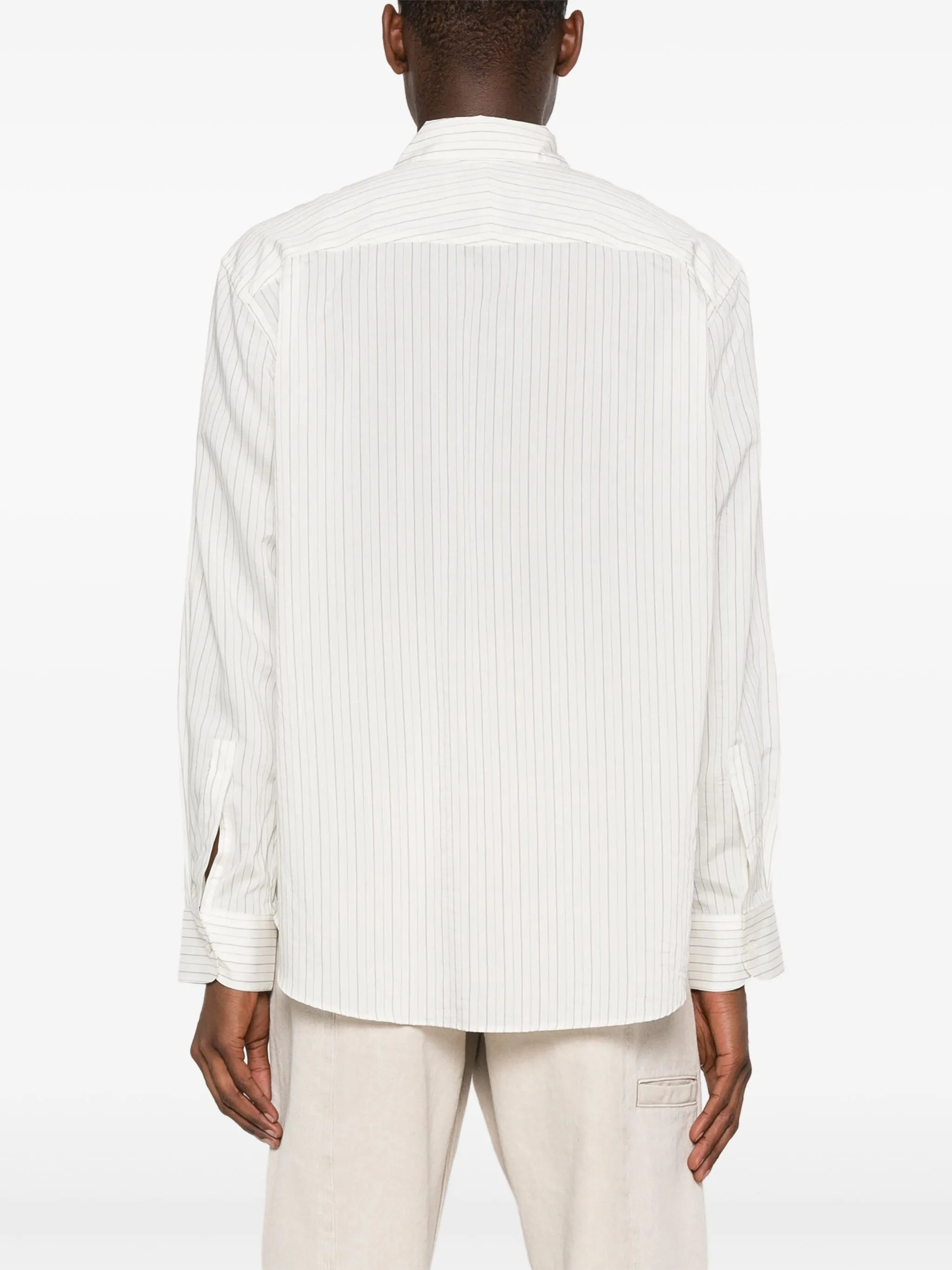 striped silk shirt