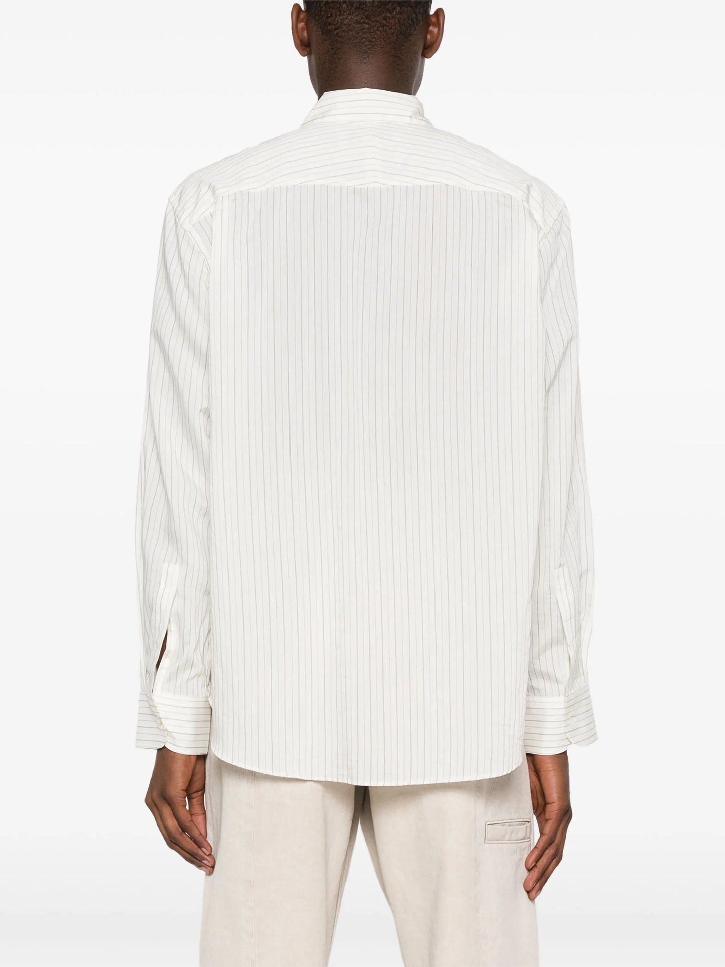 striped silk shirt