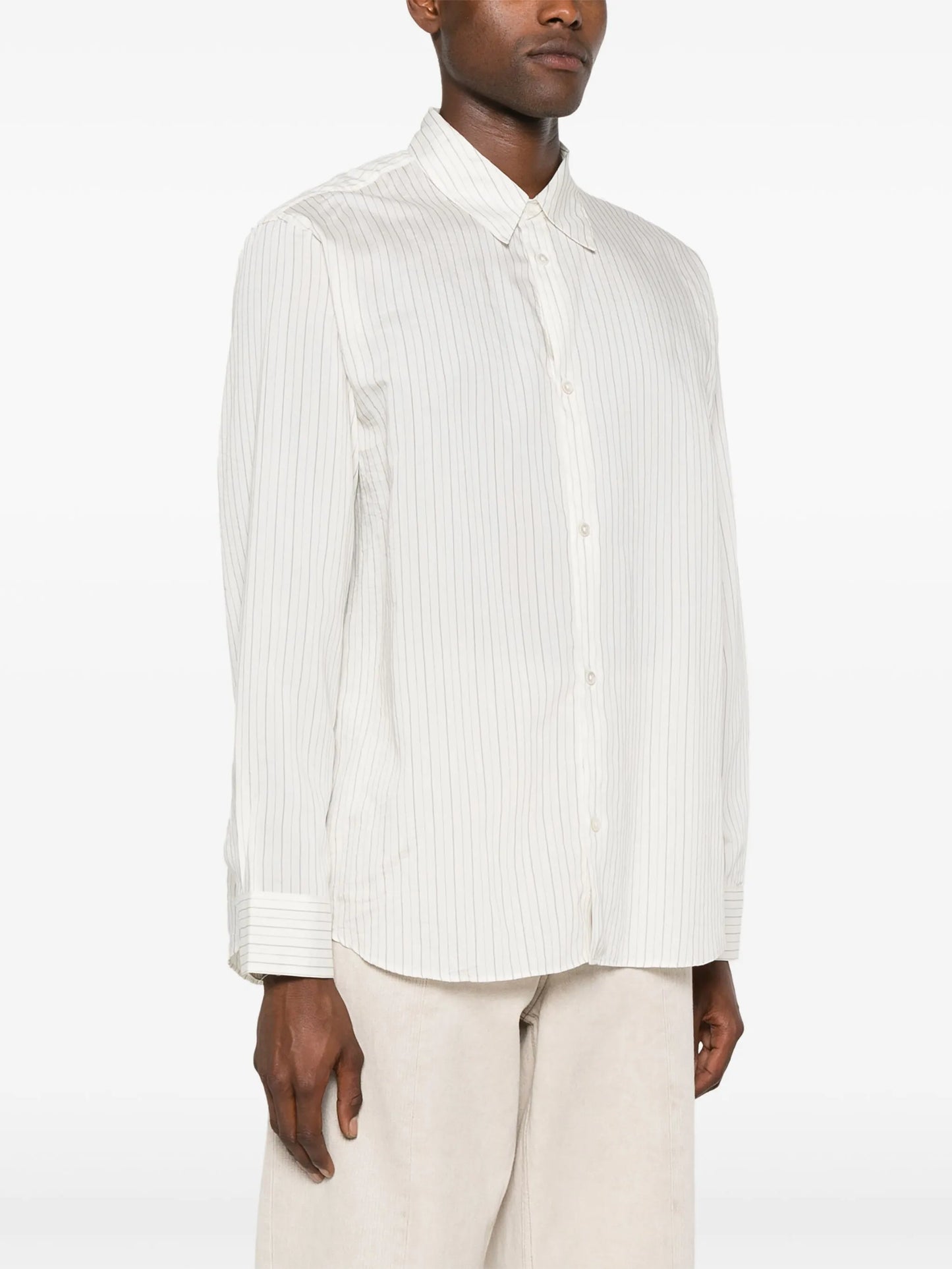 striped silk shirt