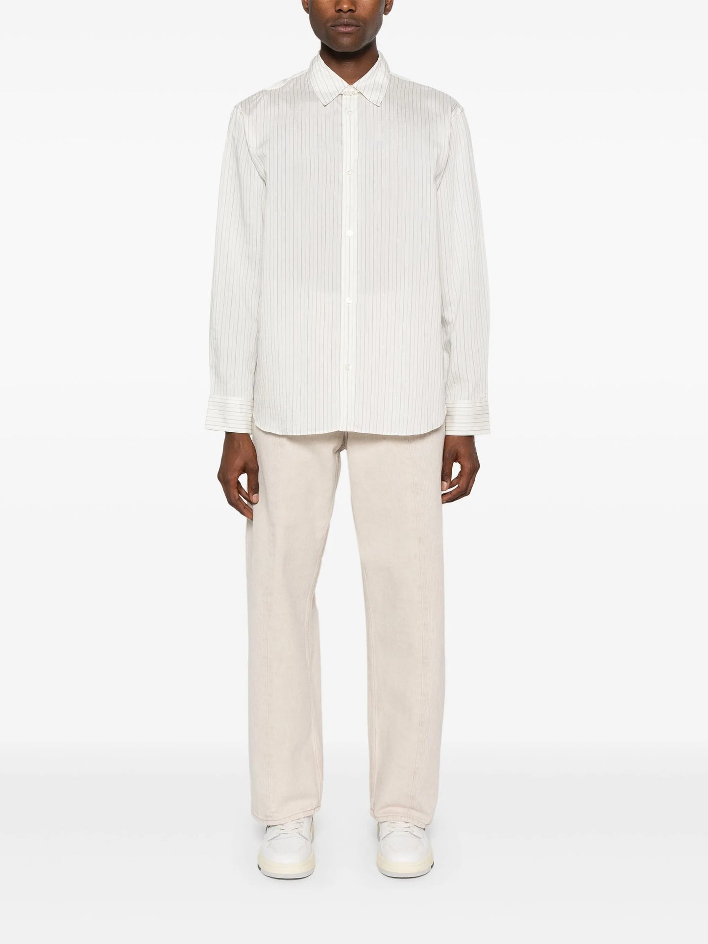 striped silk shirt