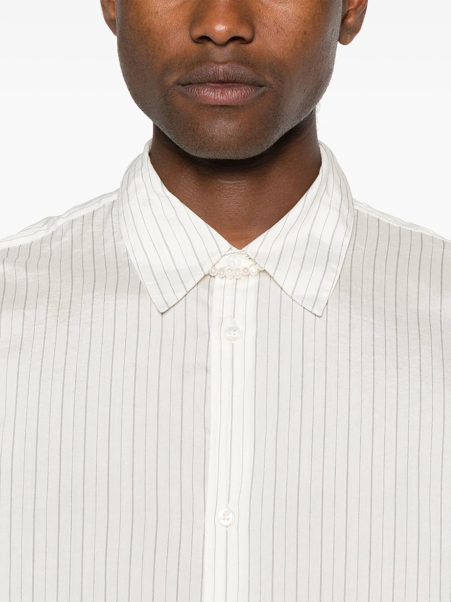 striped silk shirt