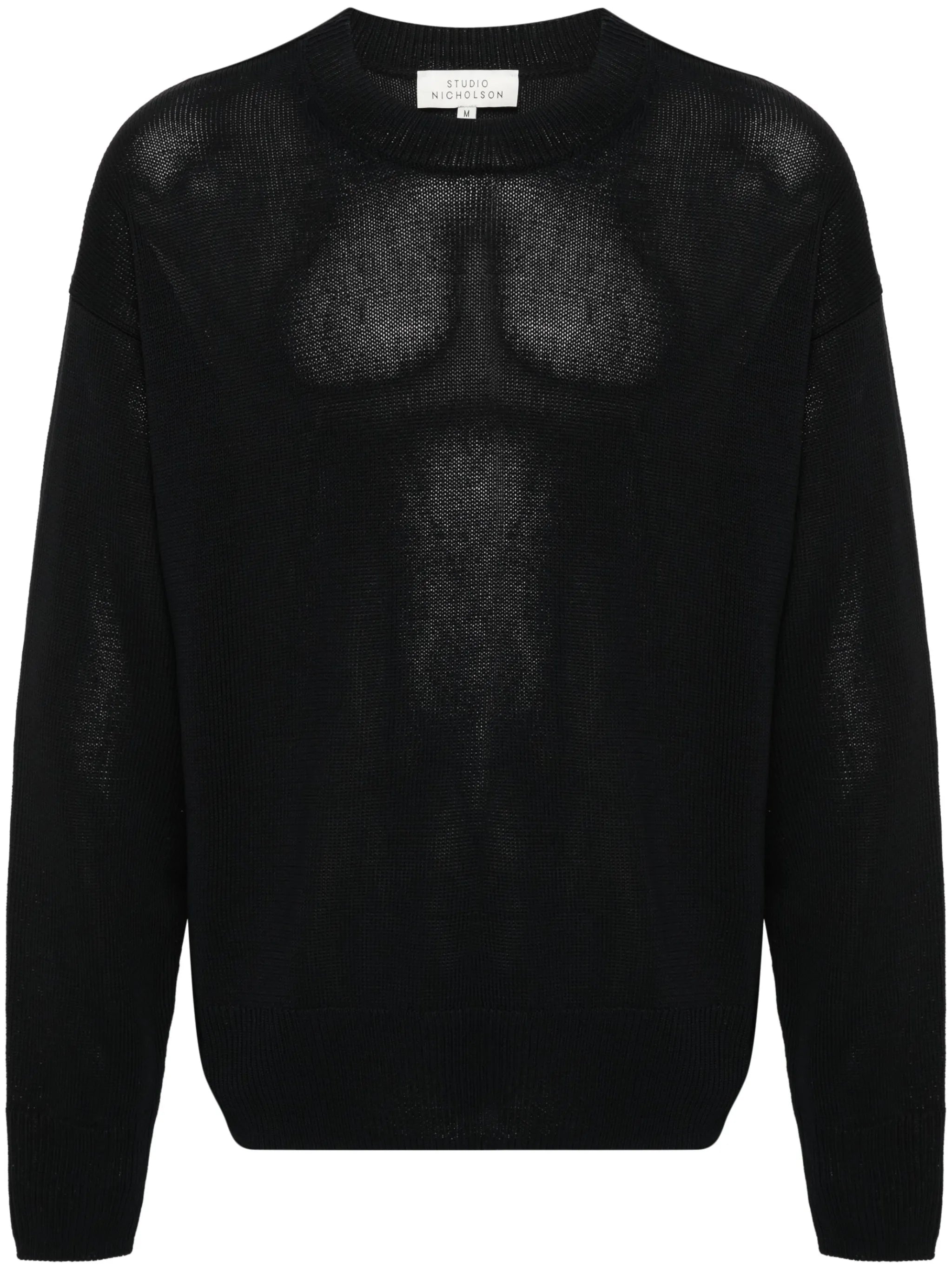 fine-knit crew-neck jumper