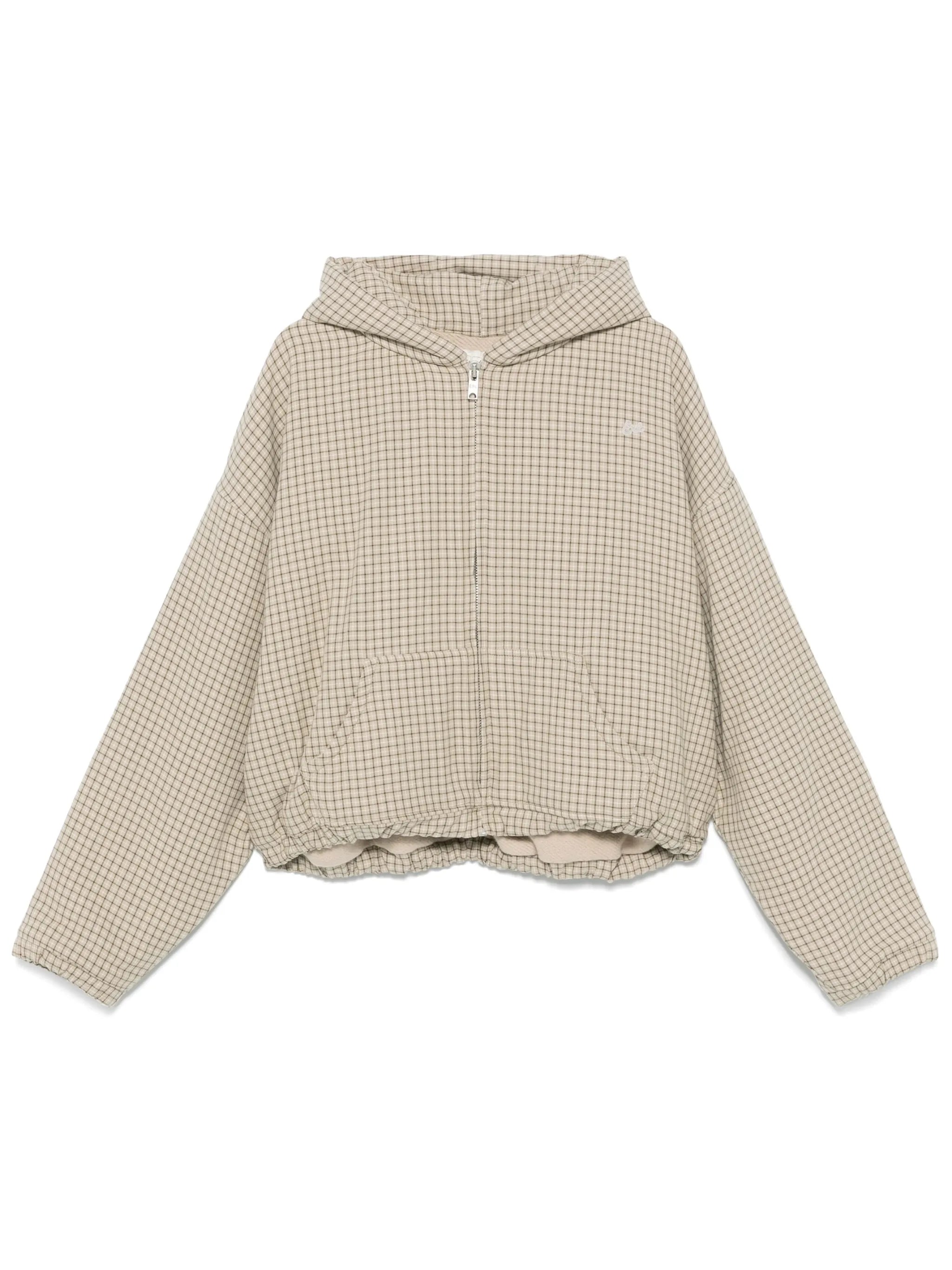 plaid hooded jacket