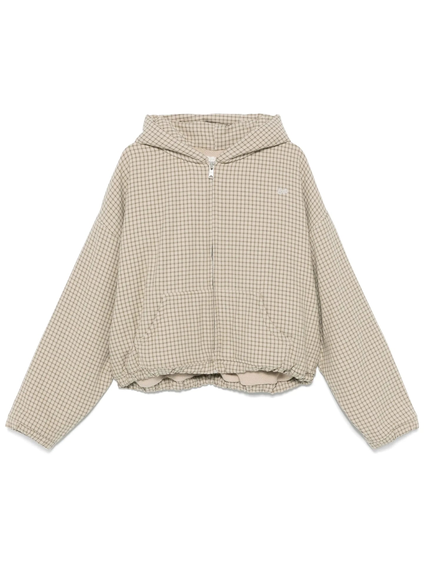 plaid hooded jacket