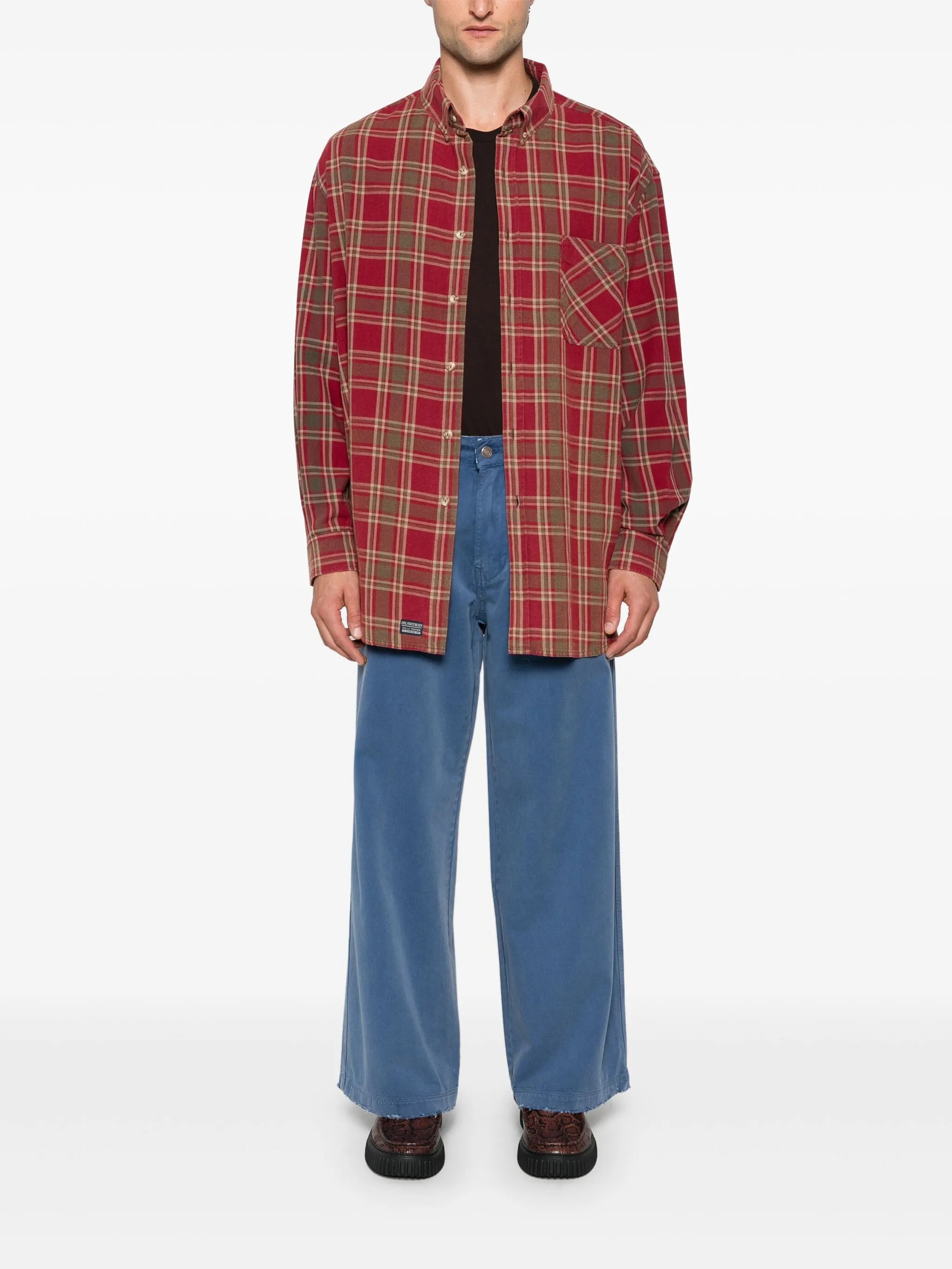 plaid-check shirt