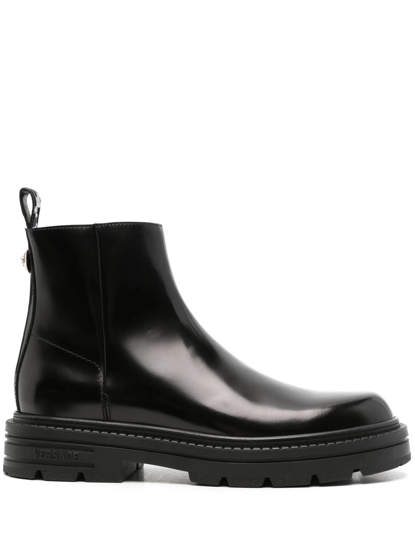 Medusa Head leather boots