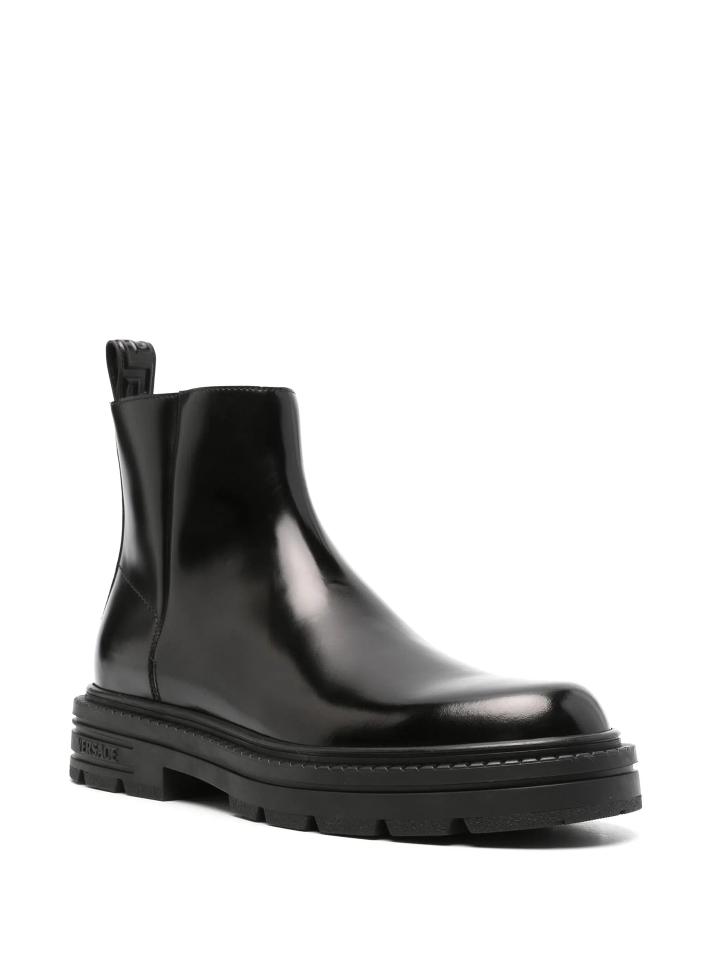 Medusa Head leather boots