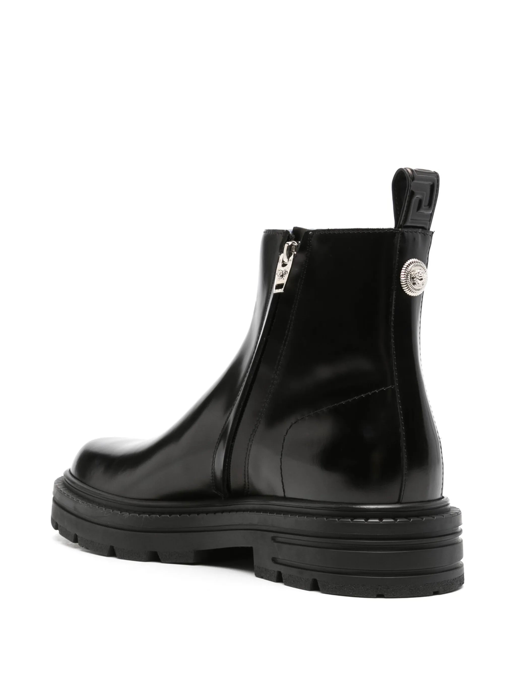 Medusa Head leather boots