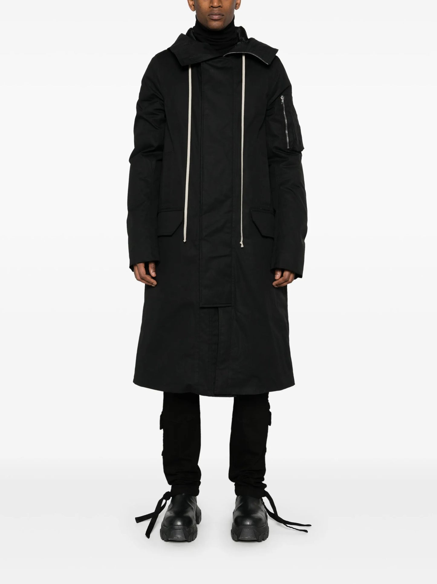 hooded padded coat