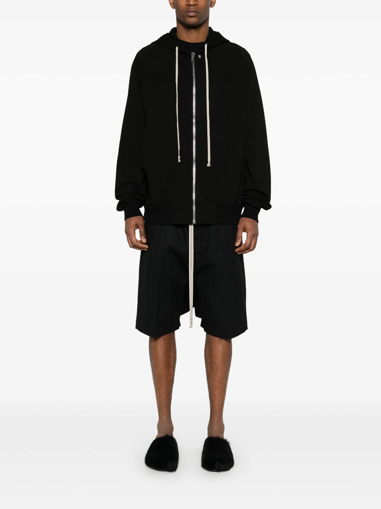zip-up cotton hoodie