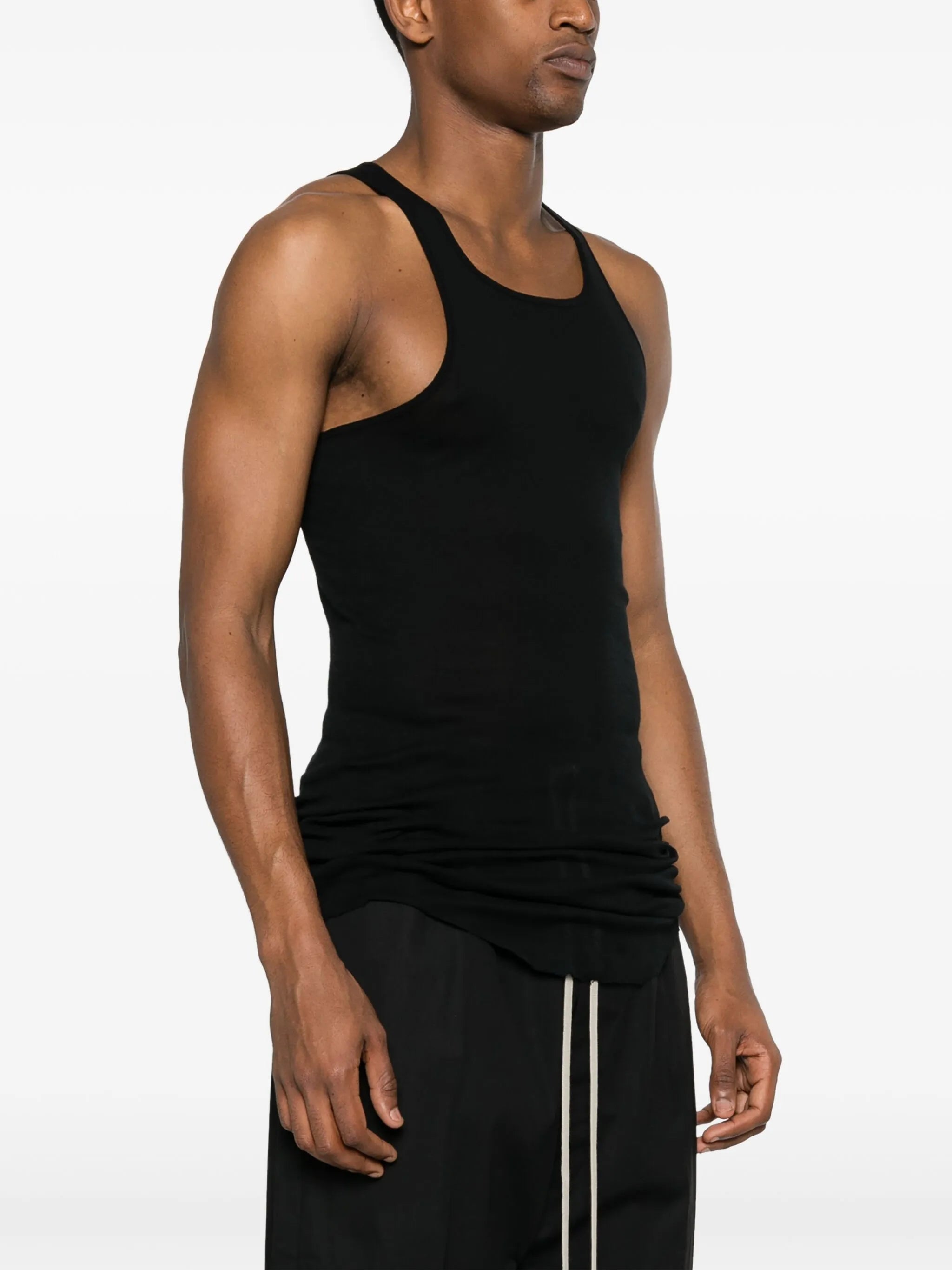 seam-detail cotton tank top