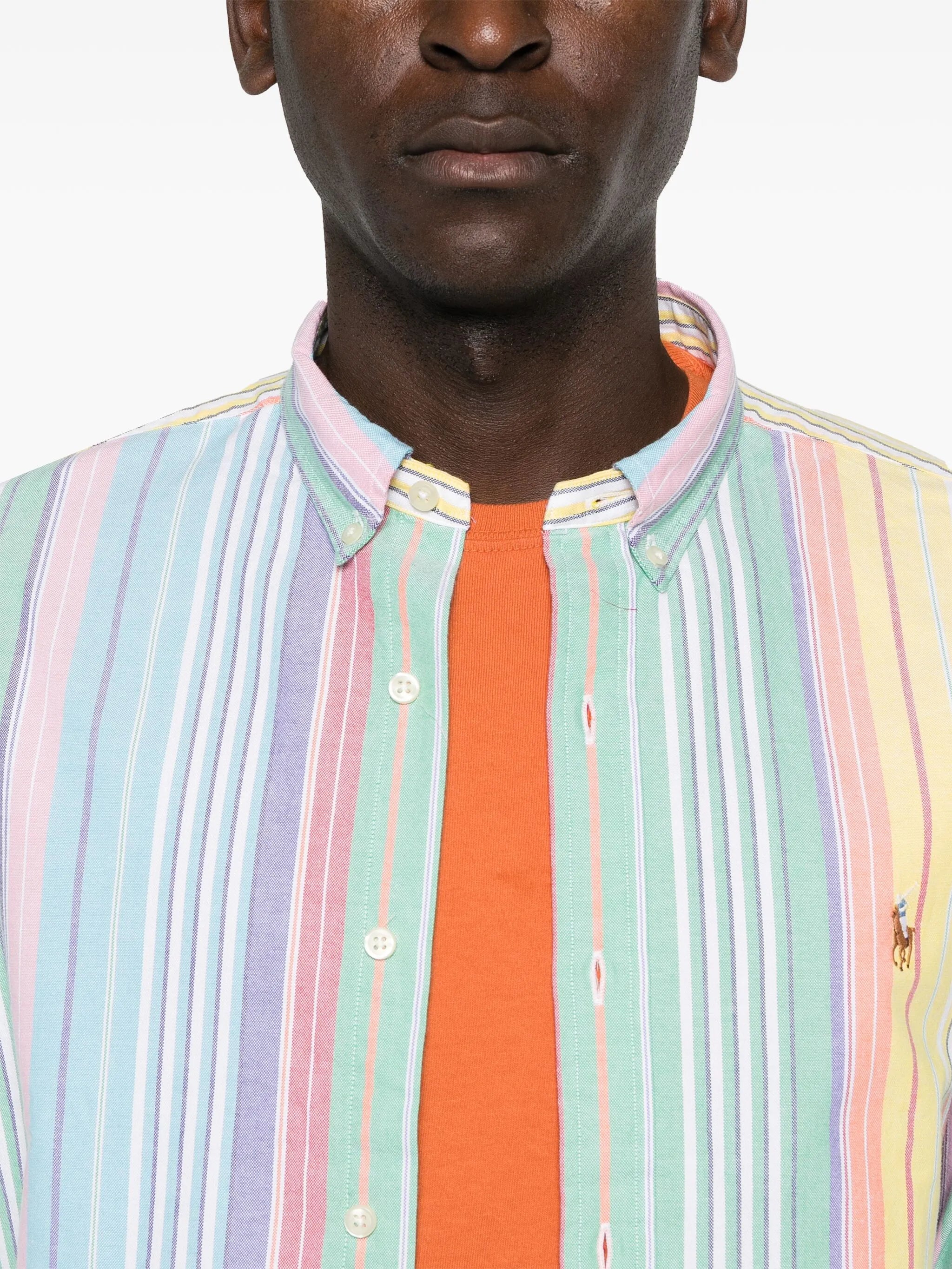 Polo Pony-embroidered striped shirt