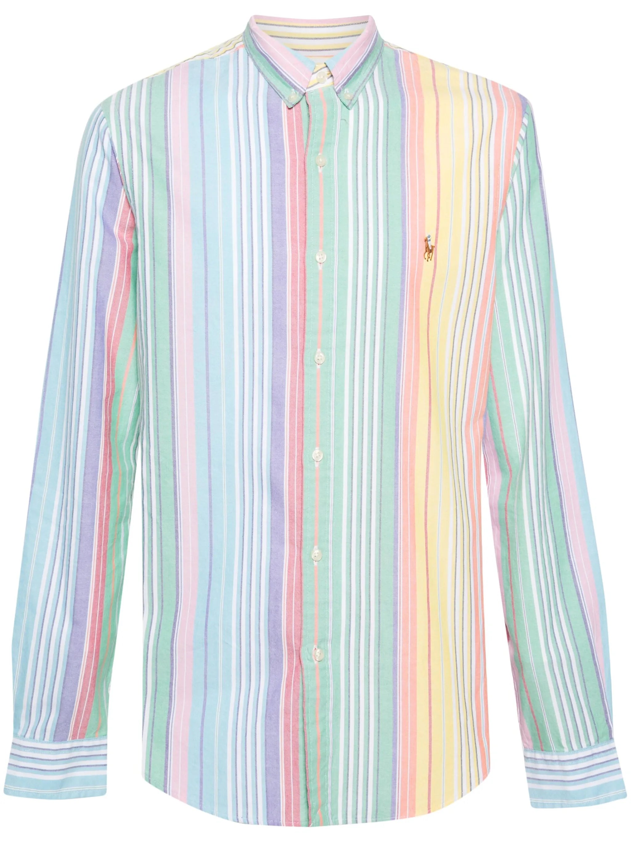 Polo Pony-embroidered striped shirt