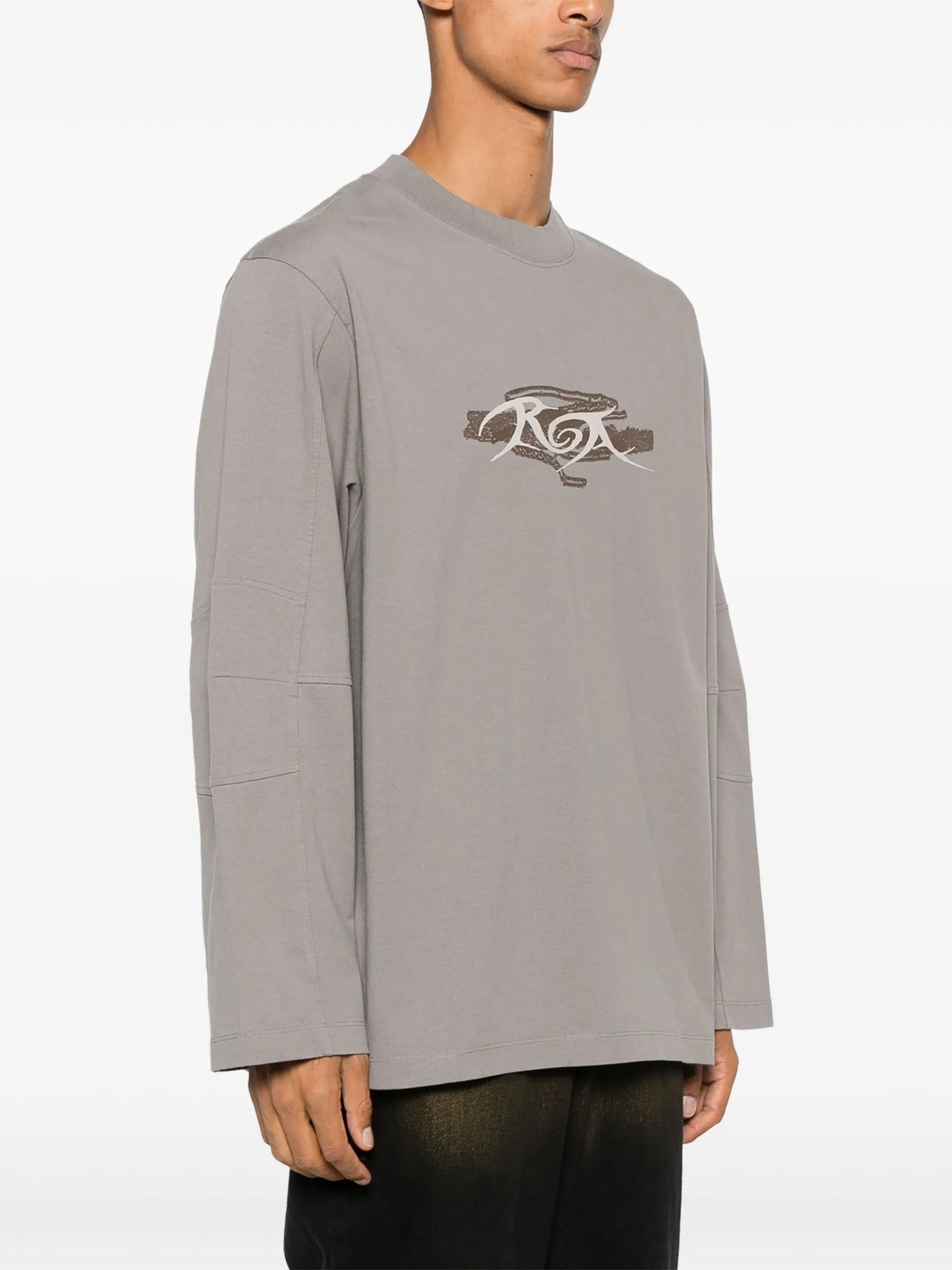 long-sleeve graphic-print T-shirt