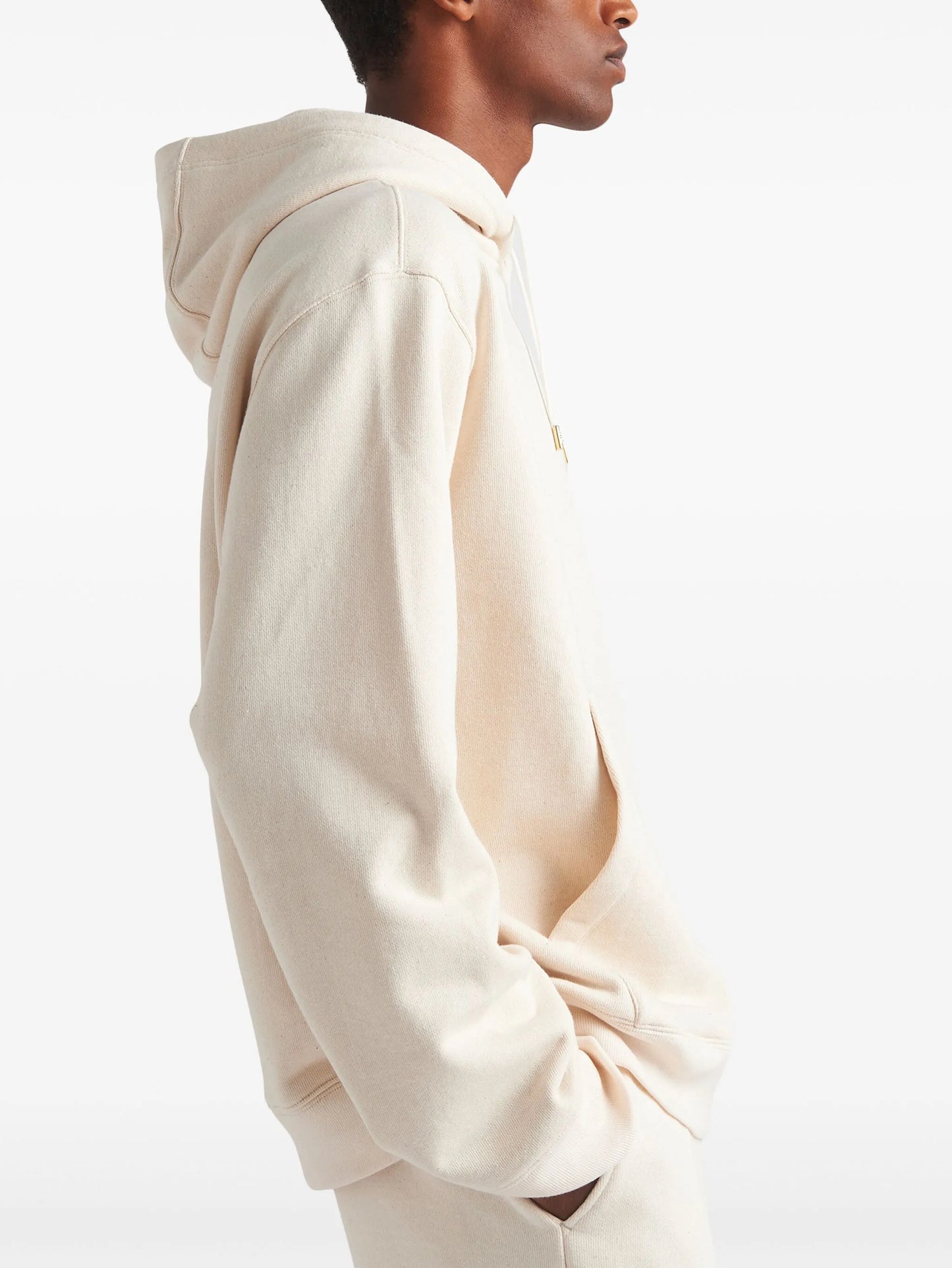 triangle-logo cotton hoodie